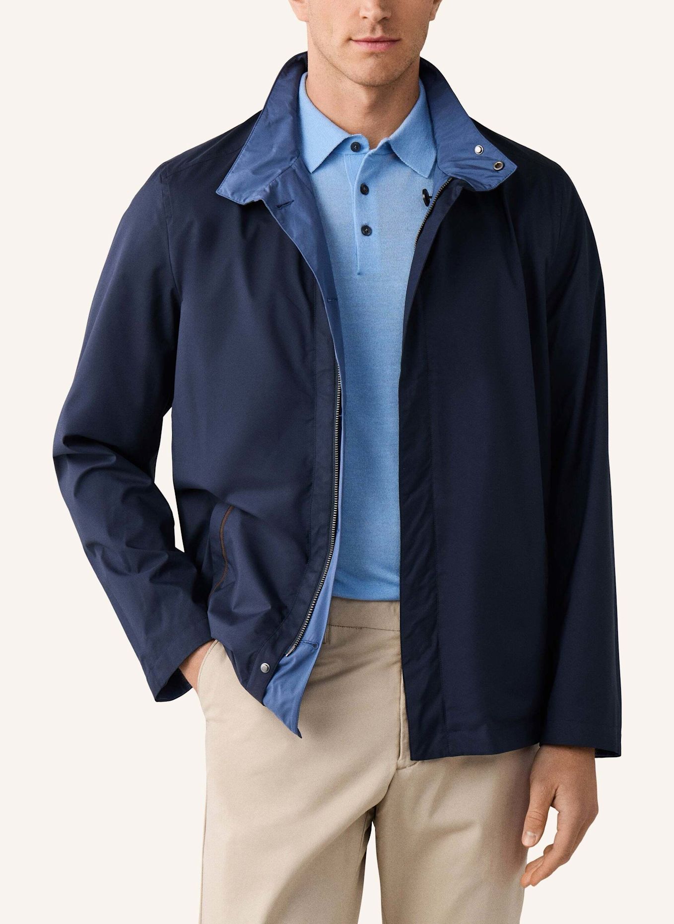 HACKETT LONDON Regenjacke REVERSIBLE JACKET: BLAU