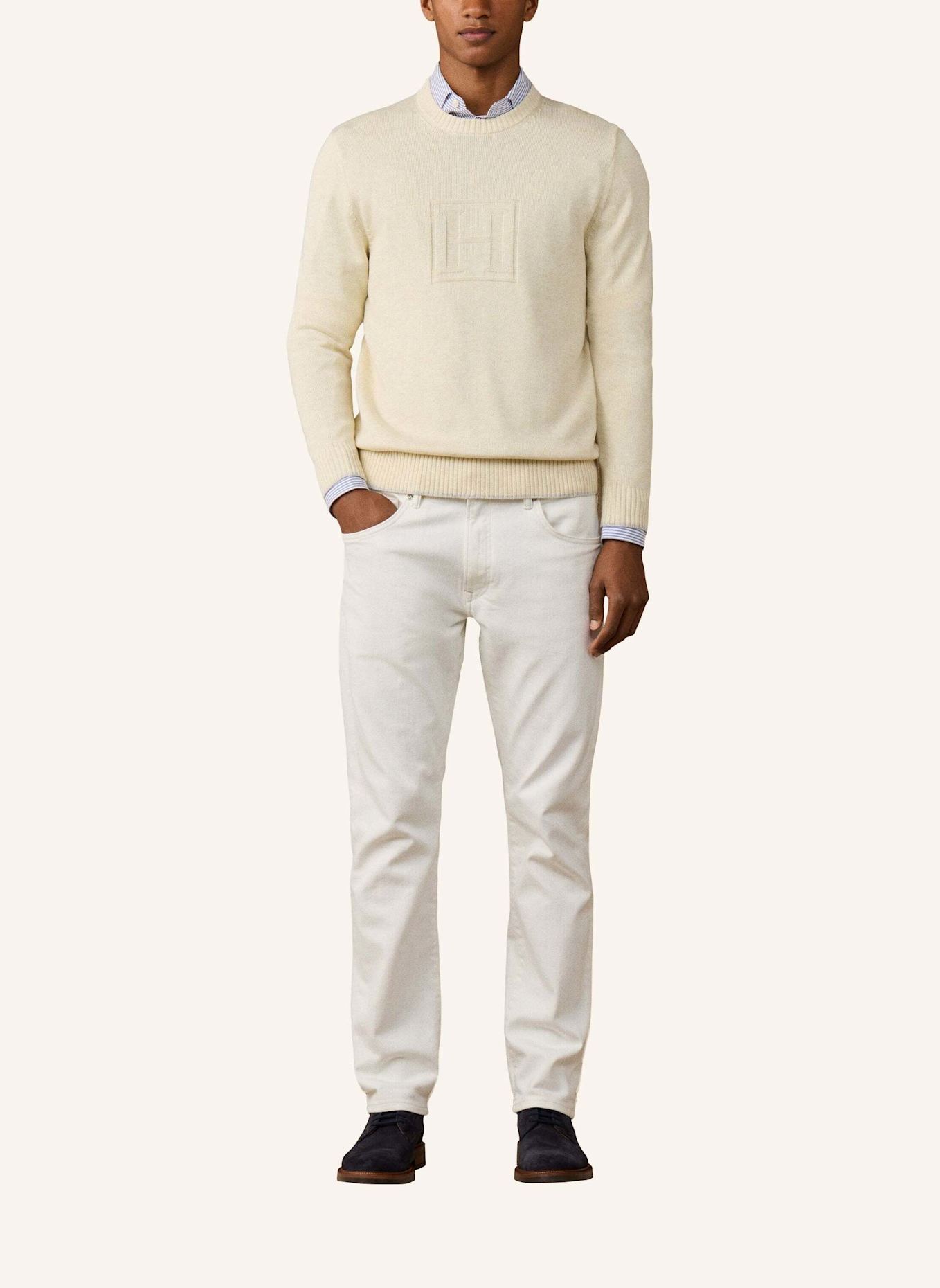 HACKETT LONDON Pullover HERITAGE H CREW: CREME