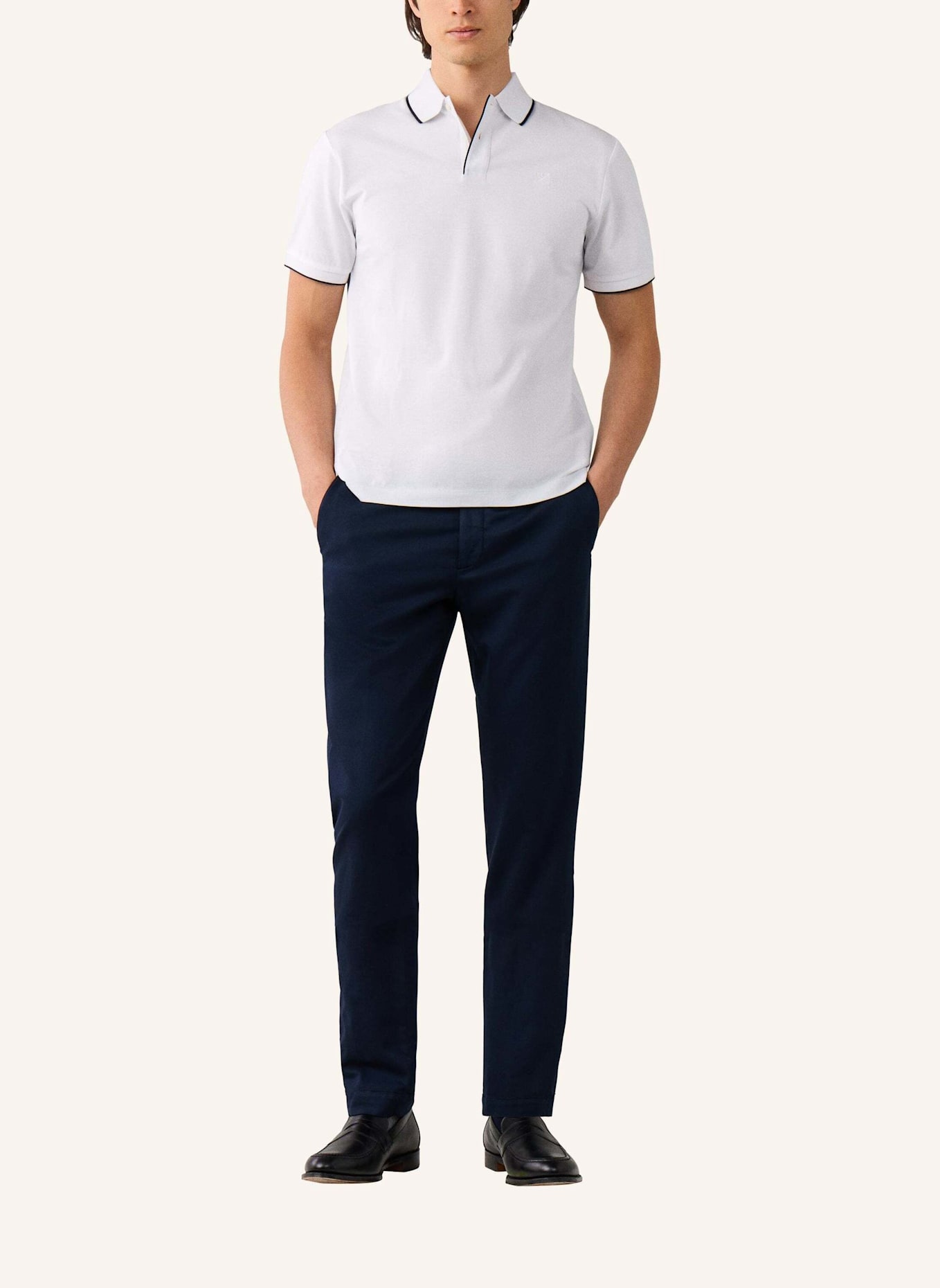 HACKETT LONDON Poloshirt MERC PIQUE TIP POLO: WEISS