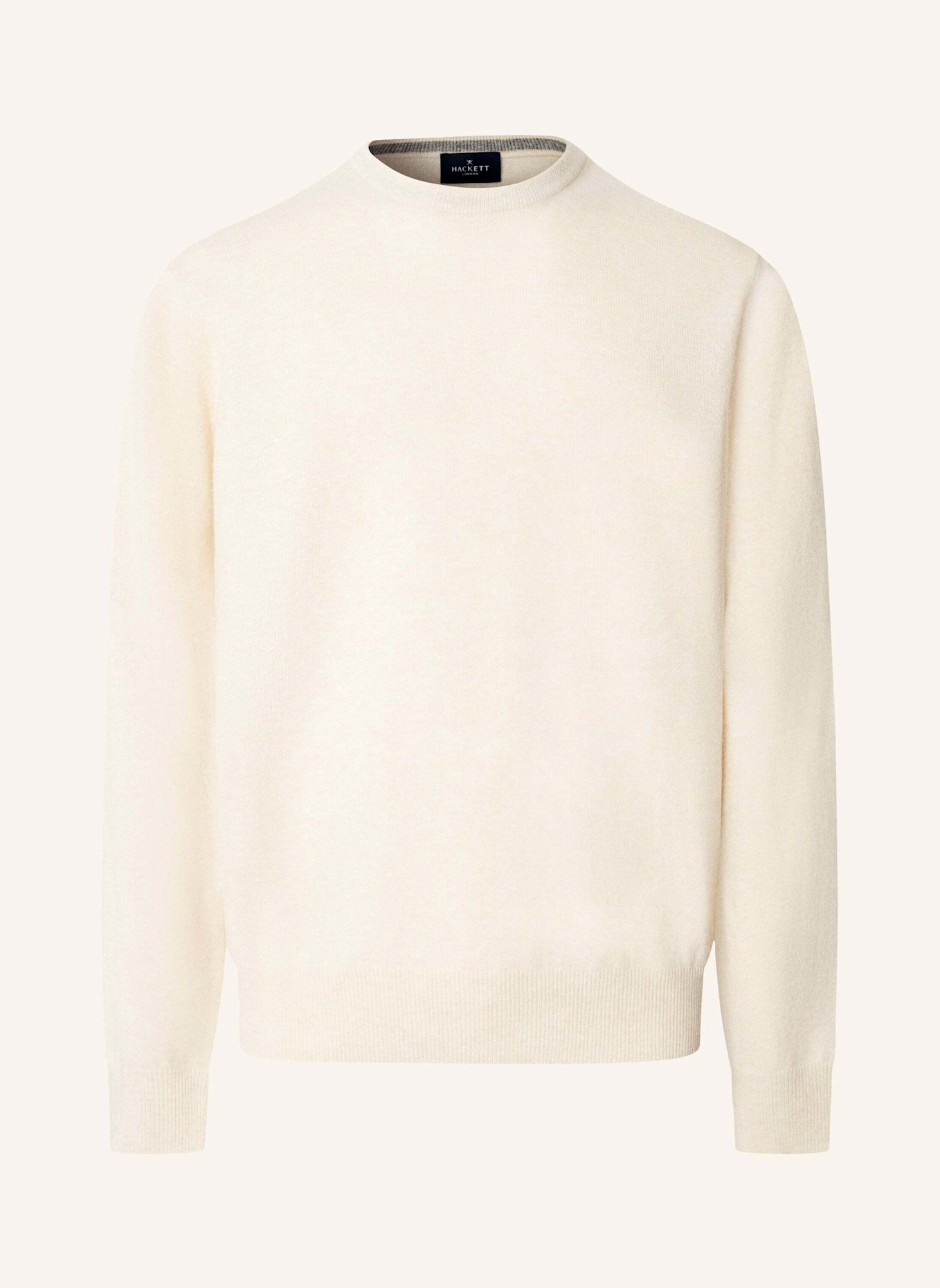 HACKETT LONDON Pullover MERINO CASH MIX CREW: CREME