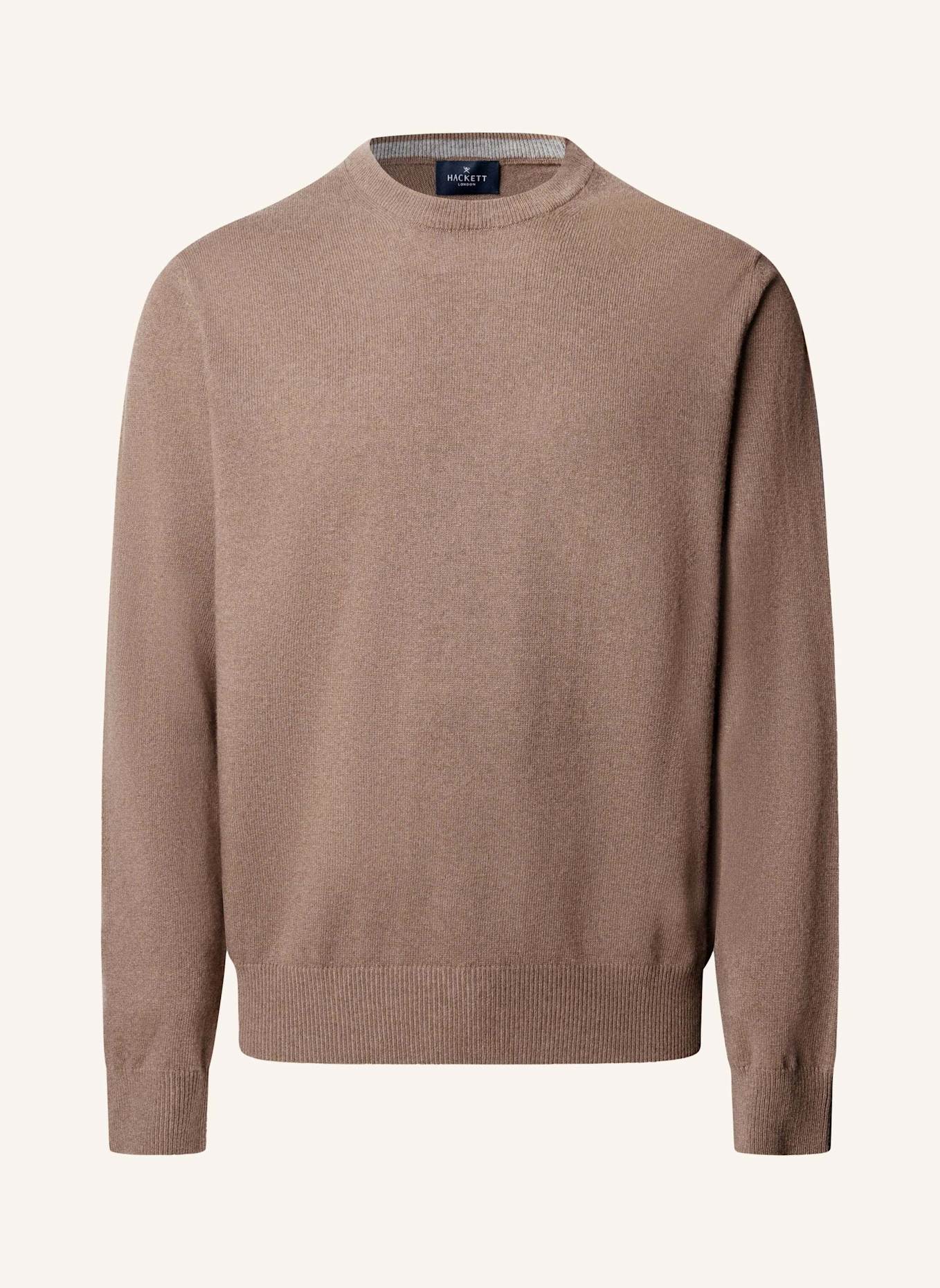 HACKETT LONDON Pullover MERINO CASH MIX CREW: BEIGE