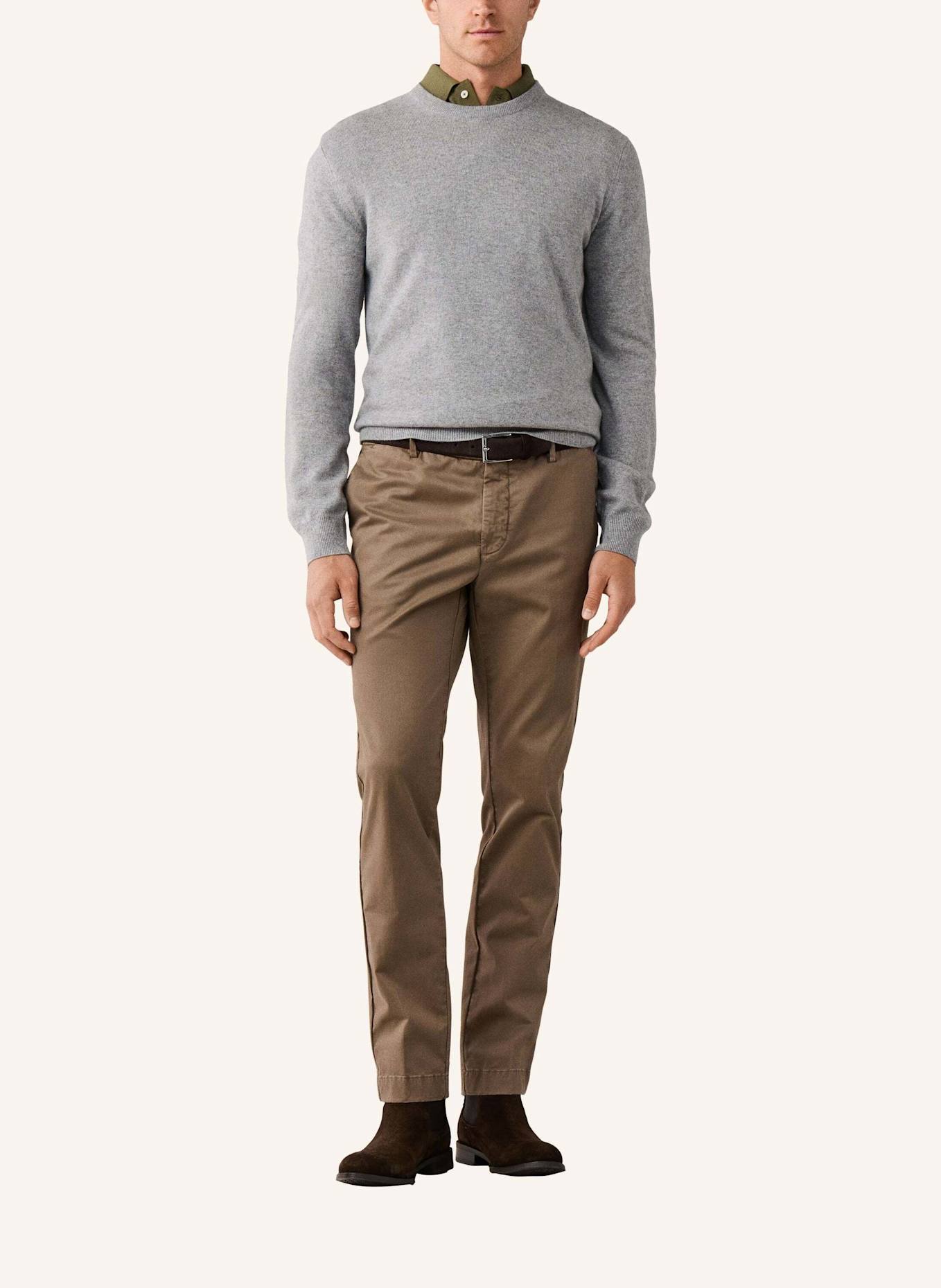 HACKETT LONDON Pullover MERINO CASH MIX CREW: BEIGE