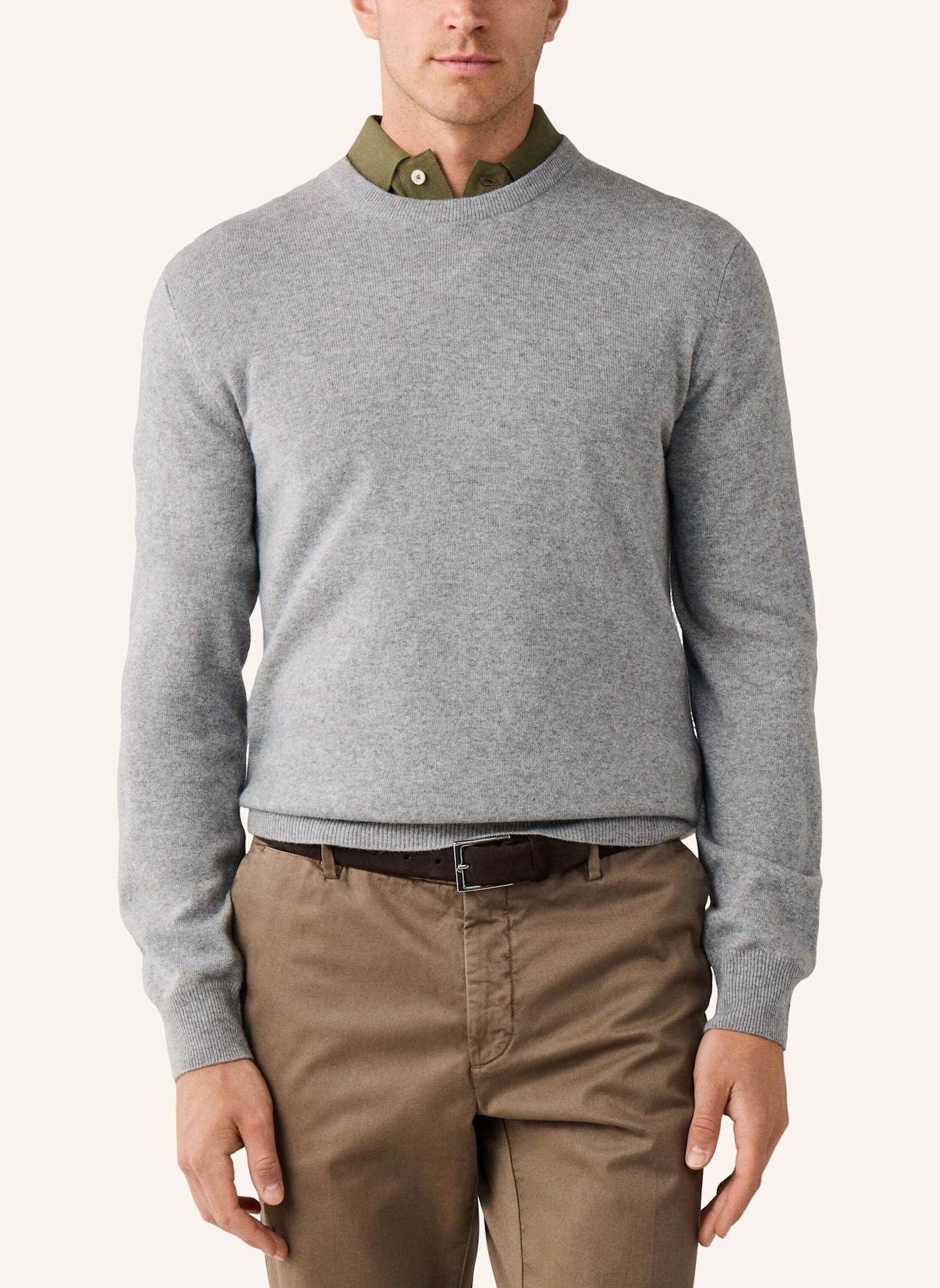 HACKETT LONDON Pullover MERINO CASH MIX CREW: BEIGE