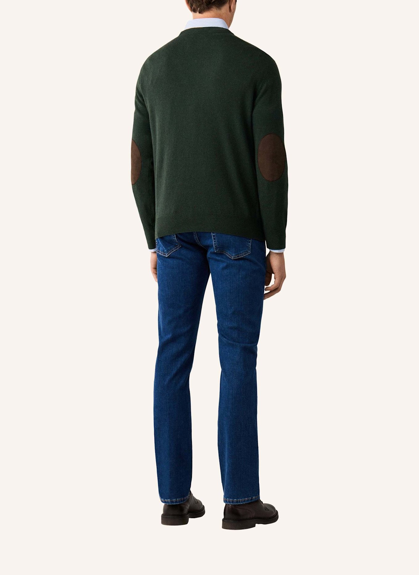 HACKETT LONDON Pullover MERINO CASH MIX CREW: GRÜN