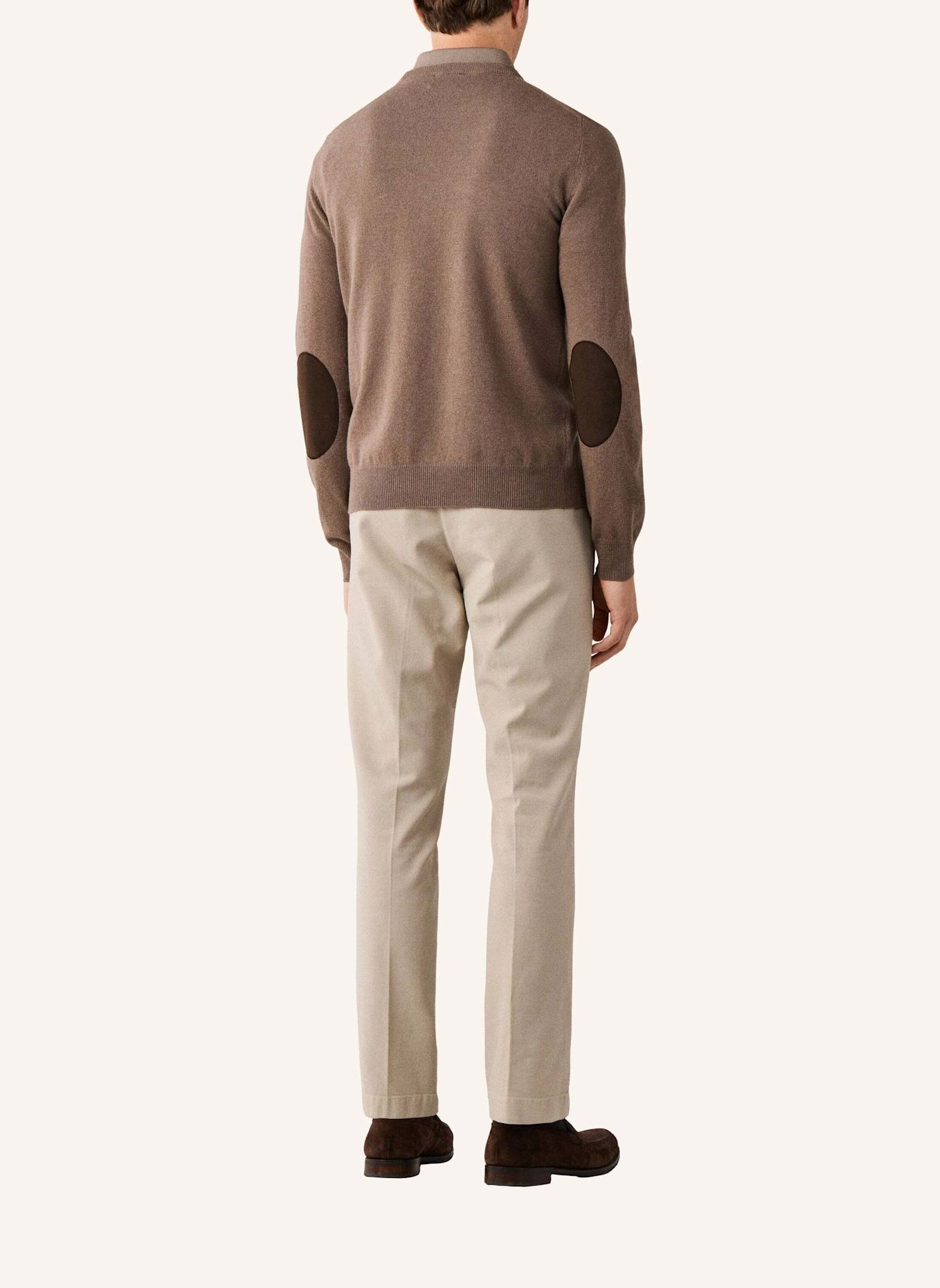 HACKETT LONDON Pullover MERINO CASH MIX CREW: BEIGE