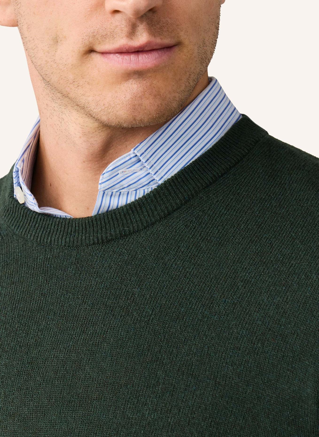 HACKETT LONDON Pullover MERINO CASH MIX CREW: GRÜN