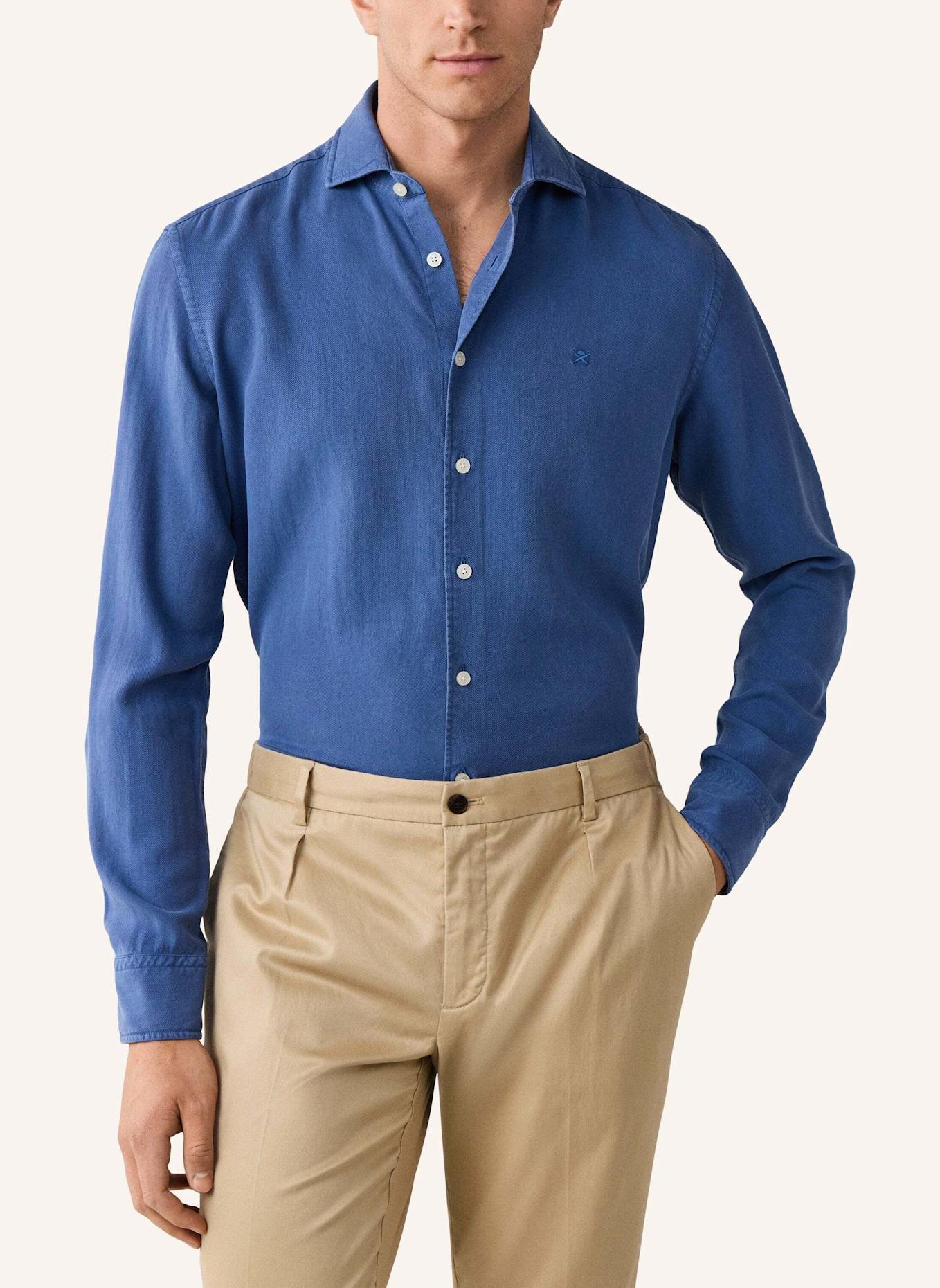 HACKETT LONDON Freizeithemd GMD TEXTURE: BLAU