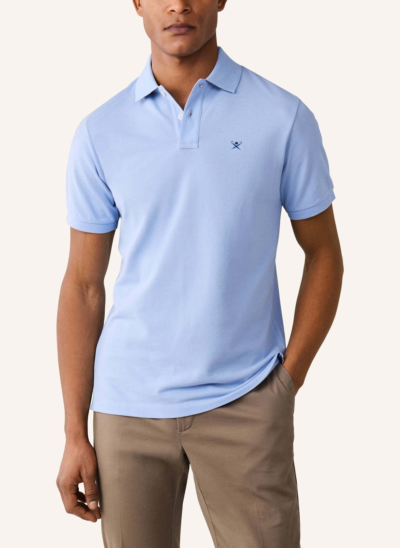 HACKETT LONDON Poloshirt SLIM FIT LOGO: BLAU