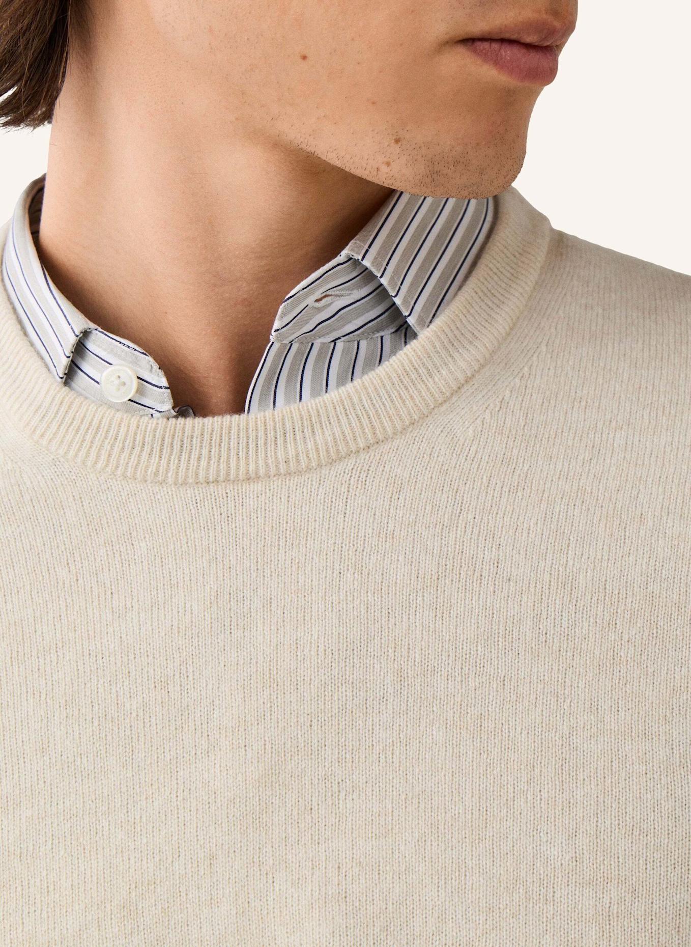 HACKETT LONDON Pullover MERINO CASH MIX CREW: CREME