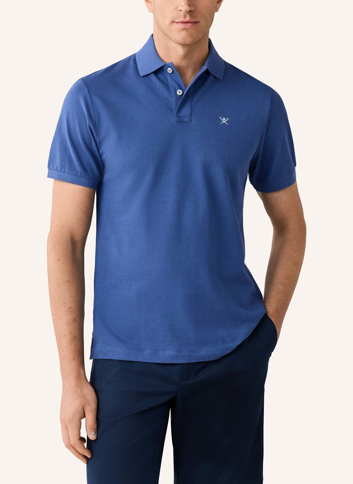 HACKETT LONDON Poloshirt SLIM FIT LOGO: BLAU
