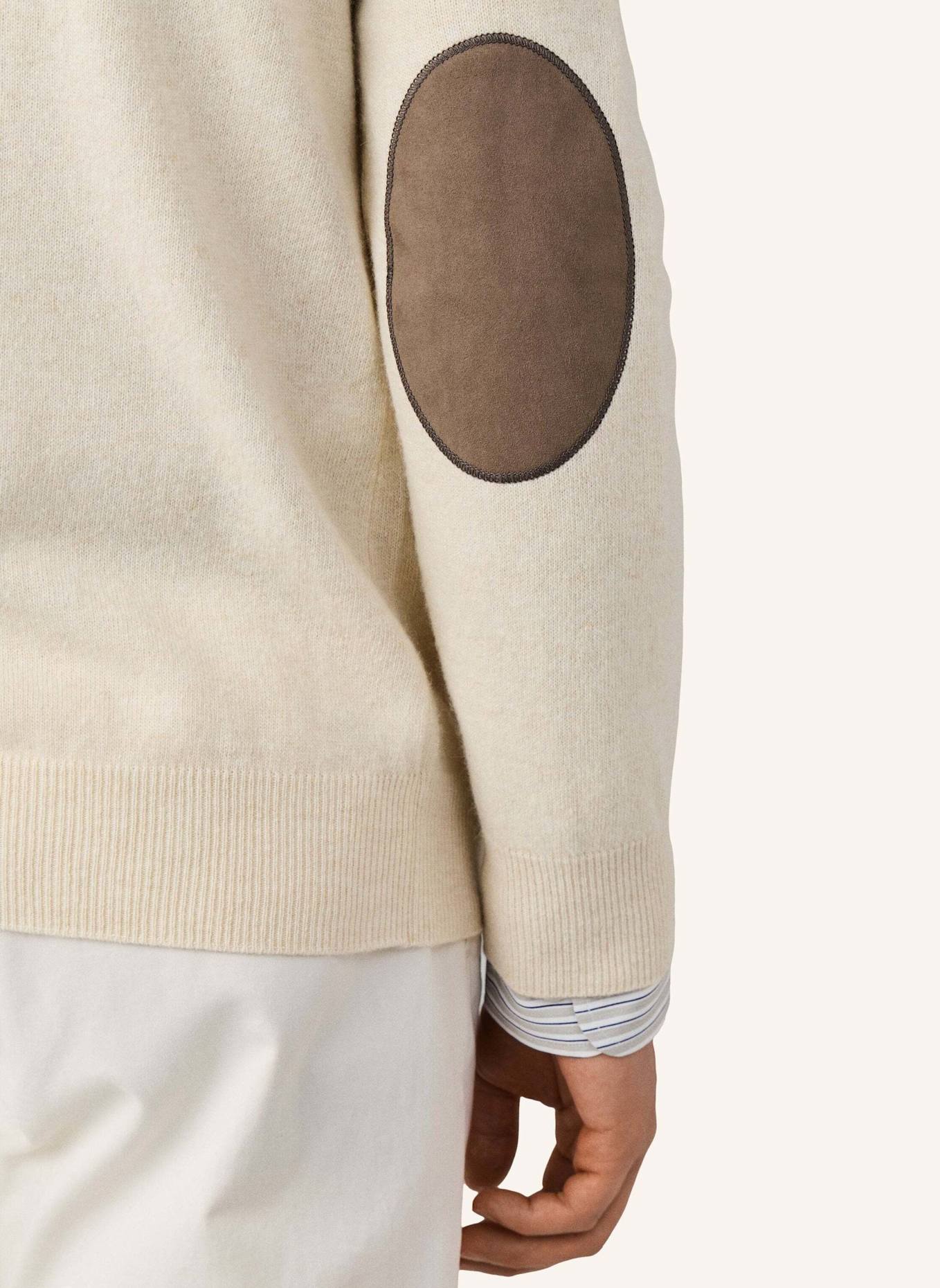 HACKETT LONDON Pullover MERINO CASH MIX CREW: CREME
