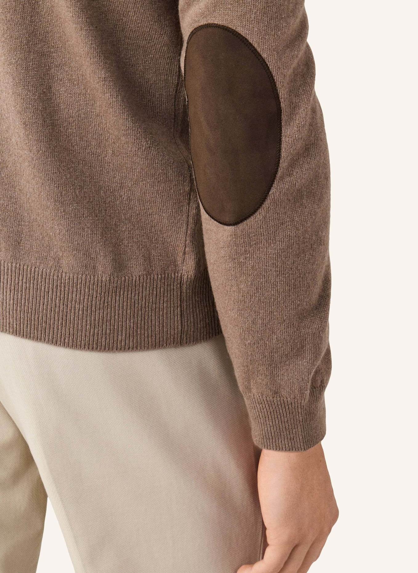 HACKETT LONDON Pullover MERINO CASH MIX CREW: BEIGE