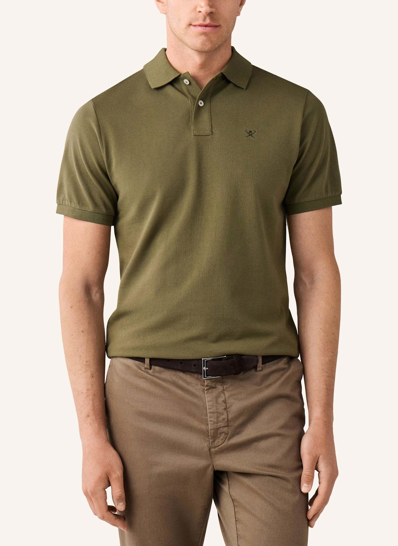 HACKETT LONDON Poloshirt SLIM FIT LOGO: OLIV
