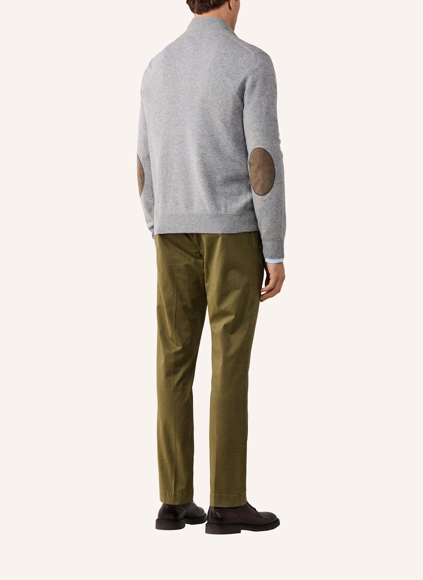 HACKETT LONDON Pullover MERINO CASH MIX HZIP: BEIGE