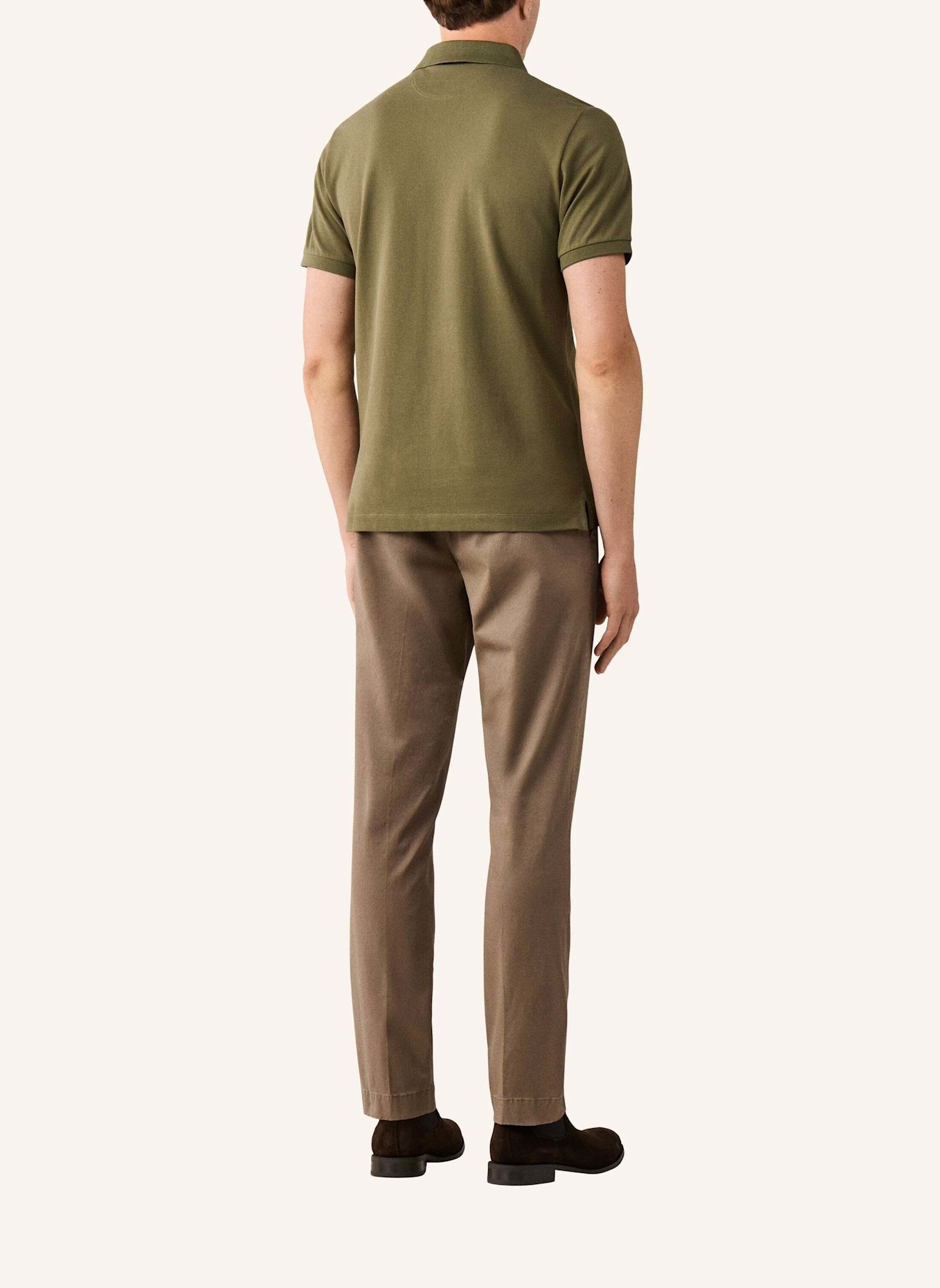 HACKETT LONDON Poloshirt SLIM FIT LOGO: OLIV
