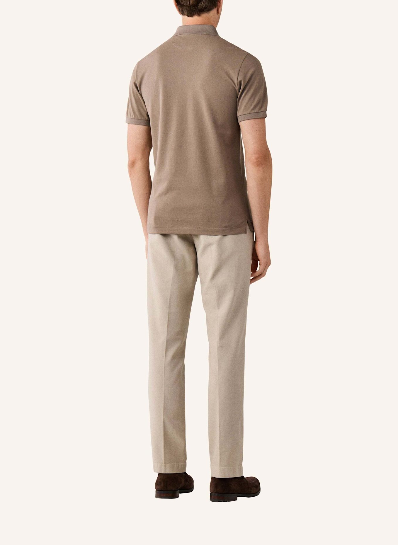 HACKETT LONDON Poloshirt SLIM FIT LOGO: BEIGE