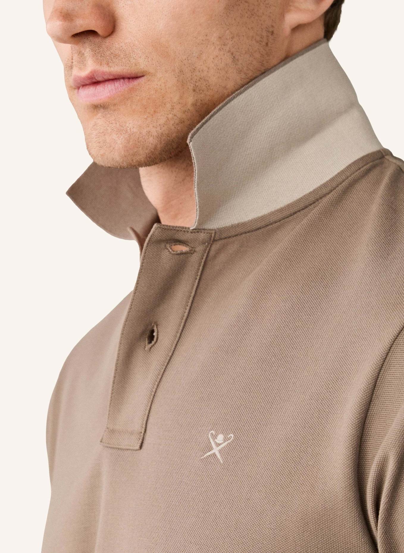 HACKETT LONDON Poloshirt SLIM FIT LOGO: BEIGE