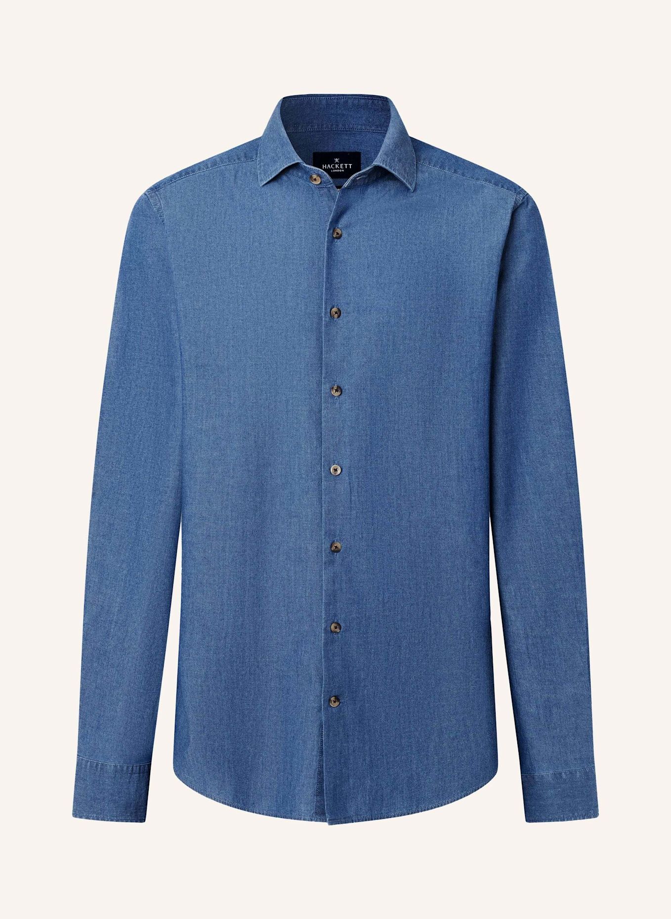 HACKETT LONDON Freizeithemd CLEAN CHAMBRAY: DUNKELBLAU