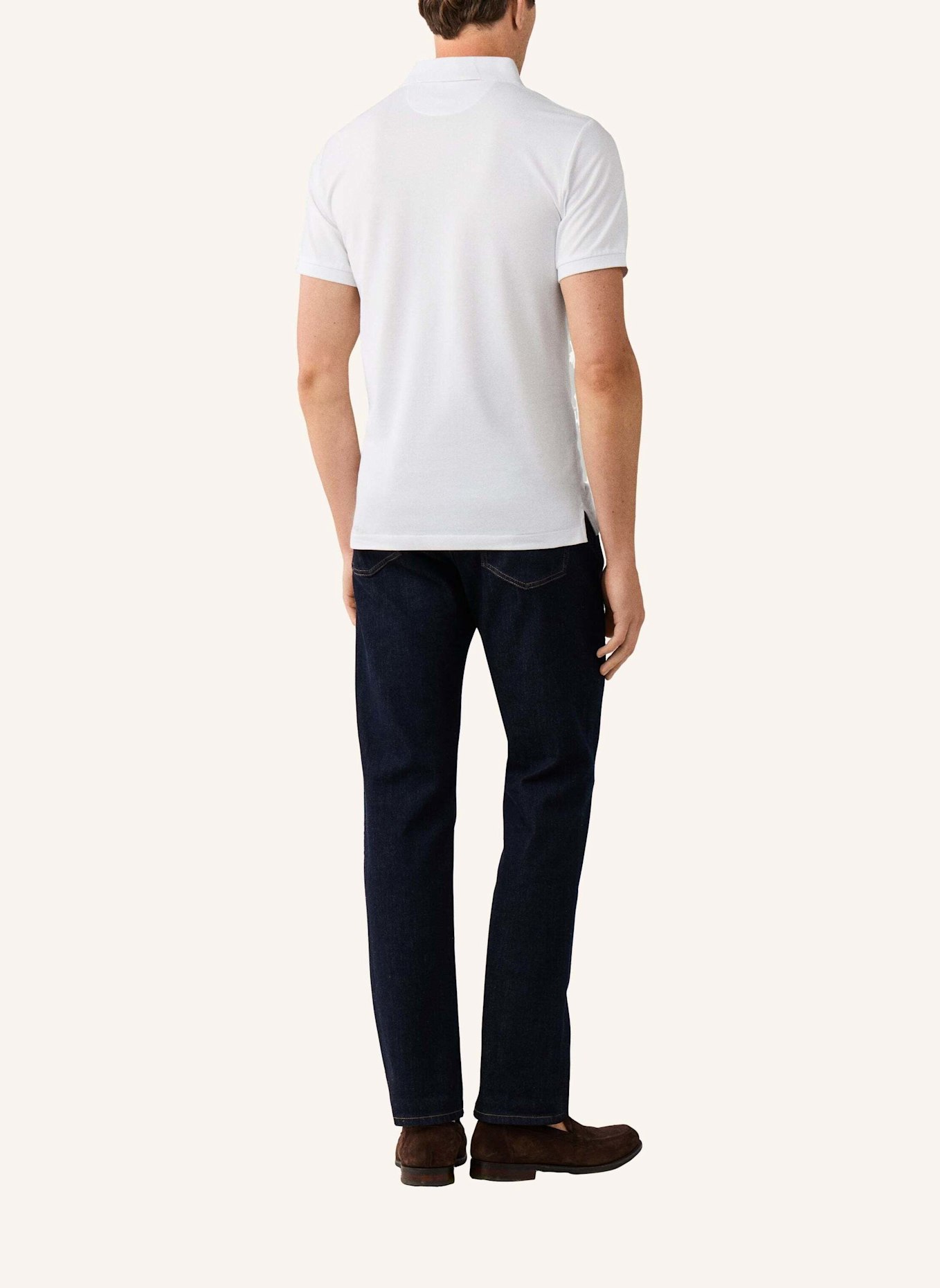 HACKETT LONDON Poloshirt SLIM FIT LOGO: WEISS
