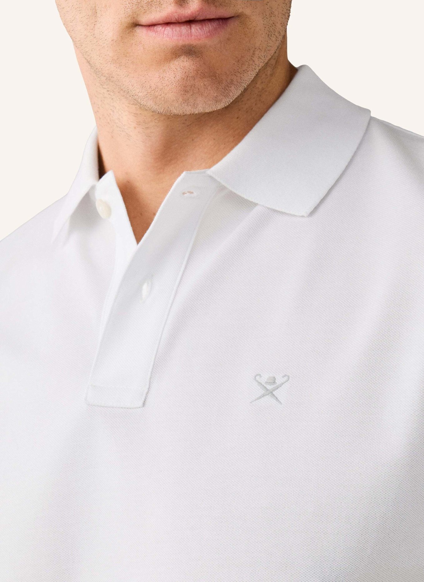 HACKETT LONDON Poloshirt SLIM FIT LOGO: WEISS
