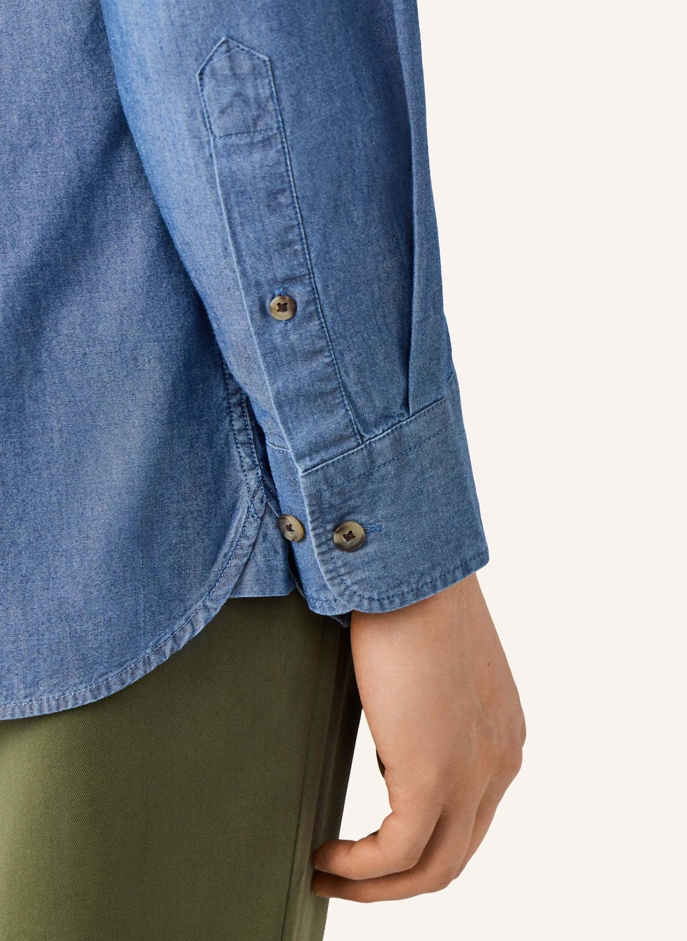 HACKETT LONDON Freizeithemd CLEAN CHAMBRAY: DUNKELBLAU