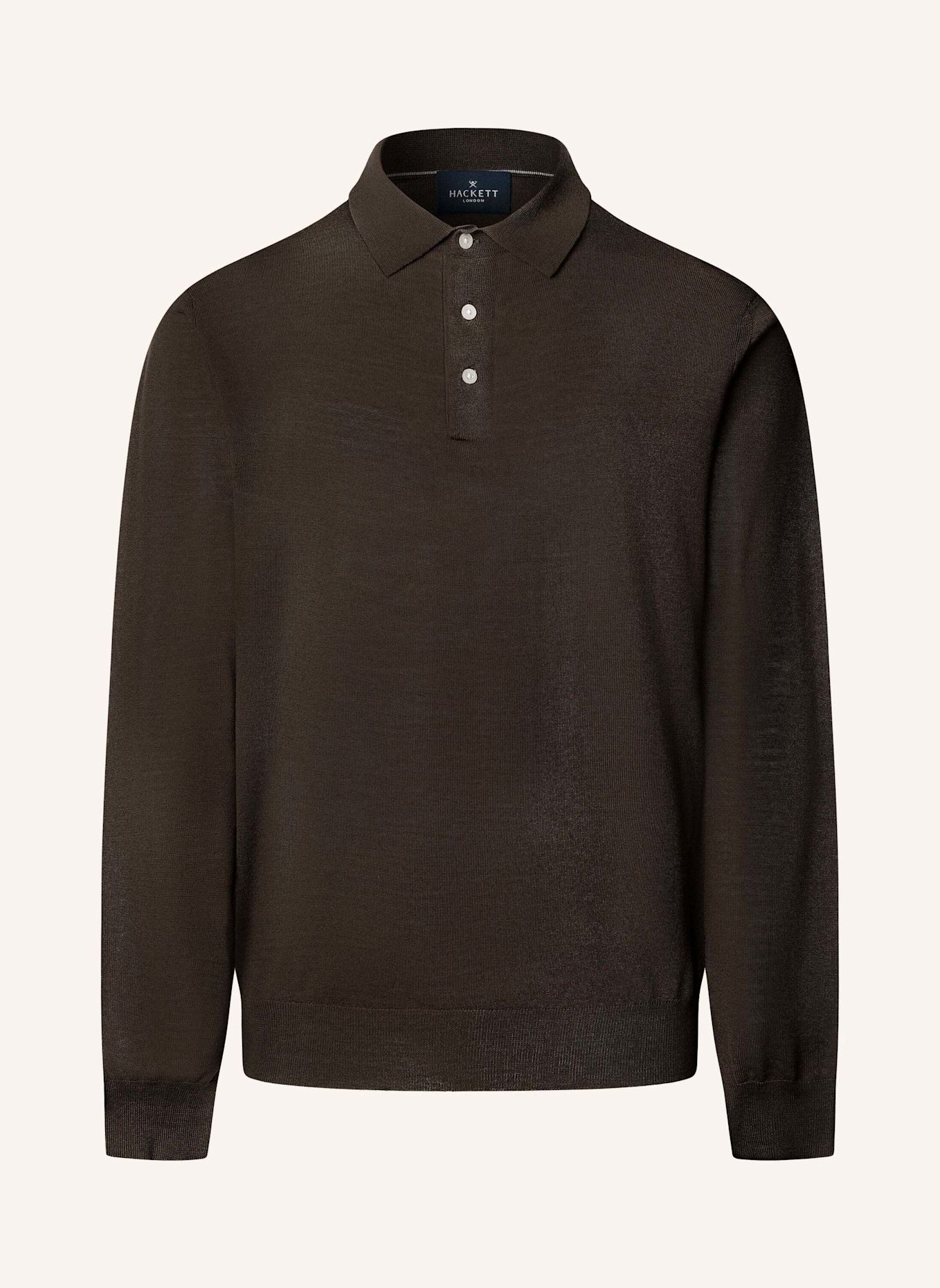 HACKETT LONDON Pullover MERINO SILK LS POLO: GRÜN