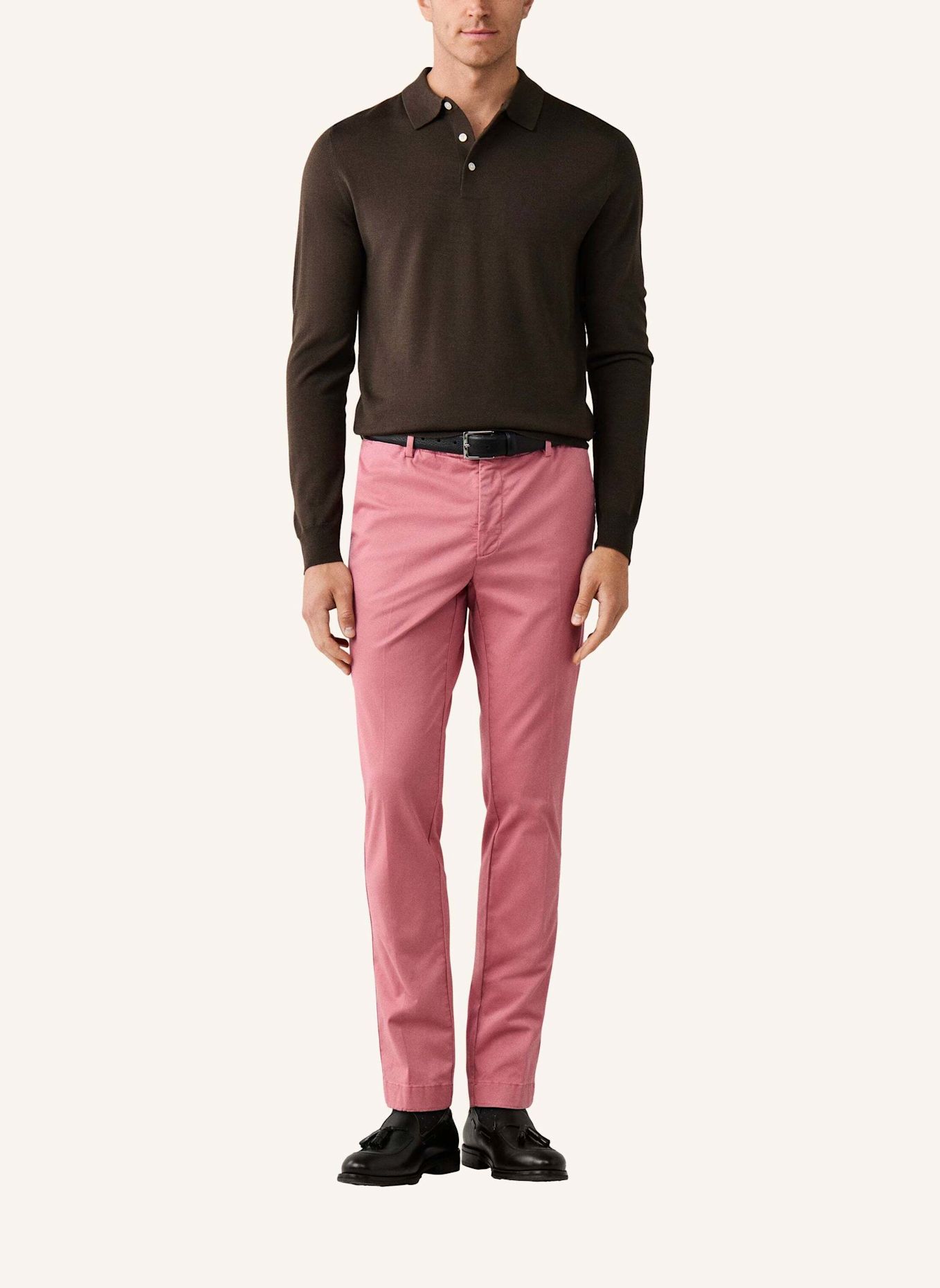 HACKETT LONDON Pullover MERINO SILK LS POLO: GRÜN