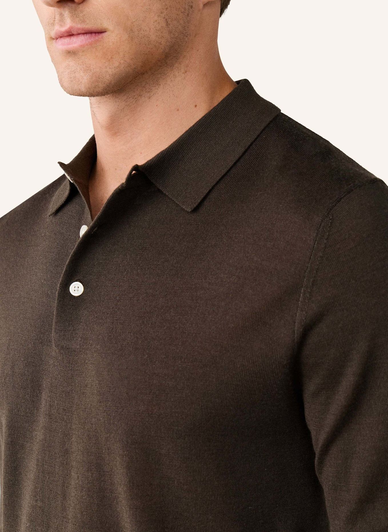 HACKETT LONDON Pullover MERINO SILK LS POLO: GRÜN