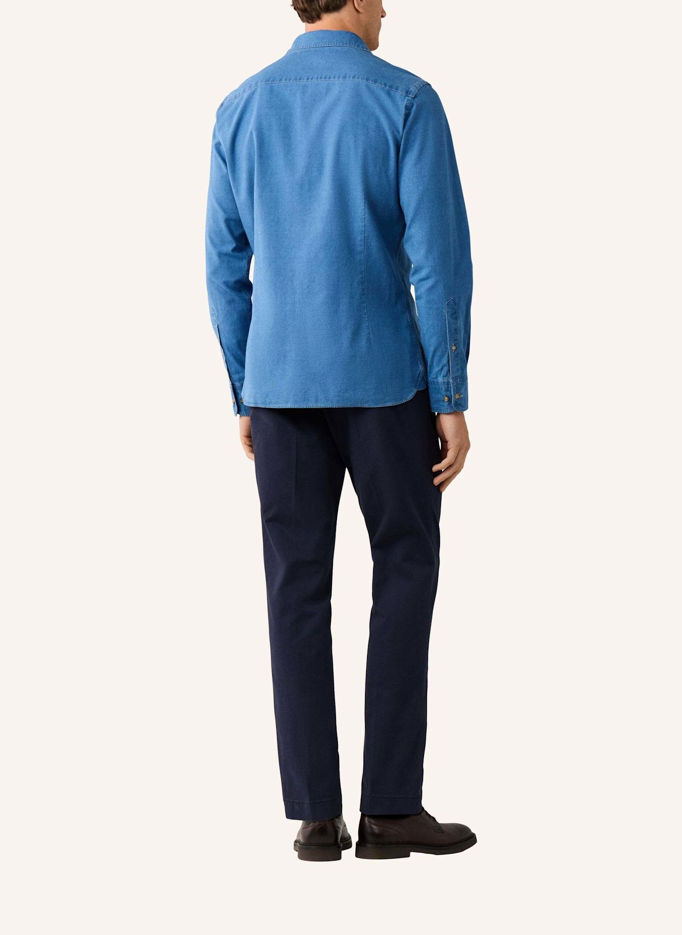 HACKETT LONDON Freizeithemd ESS MID DENIM: DUNKELBLAU