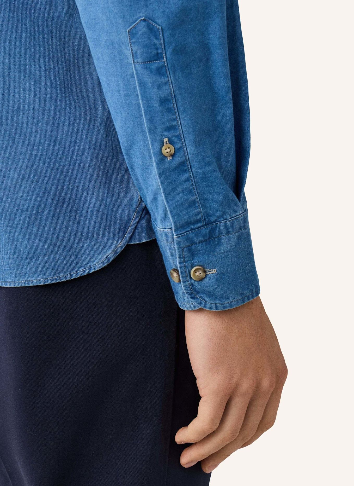 HACKETT LONDON Freizeithemd ESS MID DENIM: DUNKELBLAU