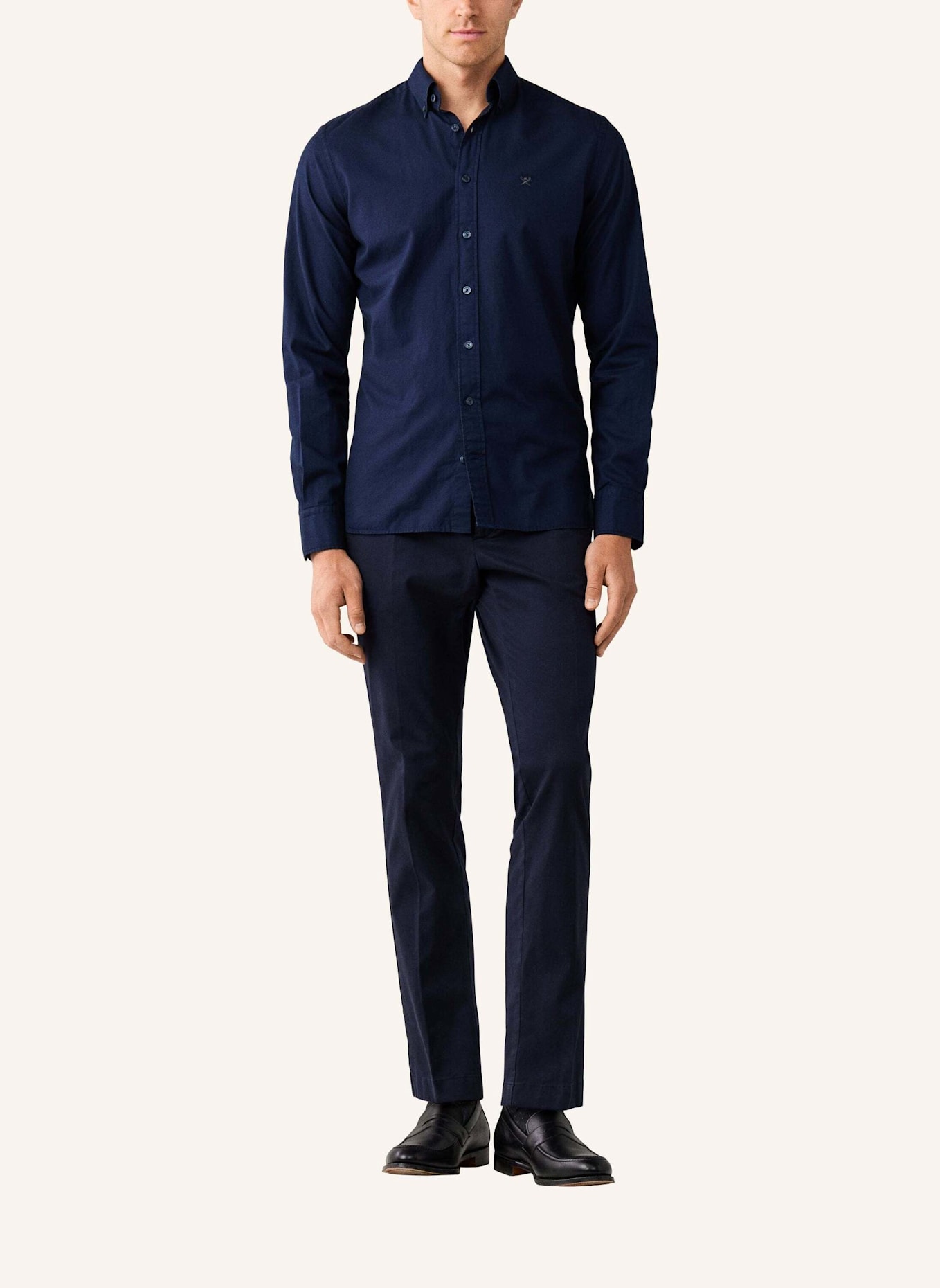 HACKETT LONDON Freizeithemd ESS GMT DYED OXFORD: BLAU