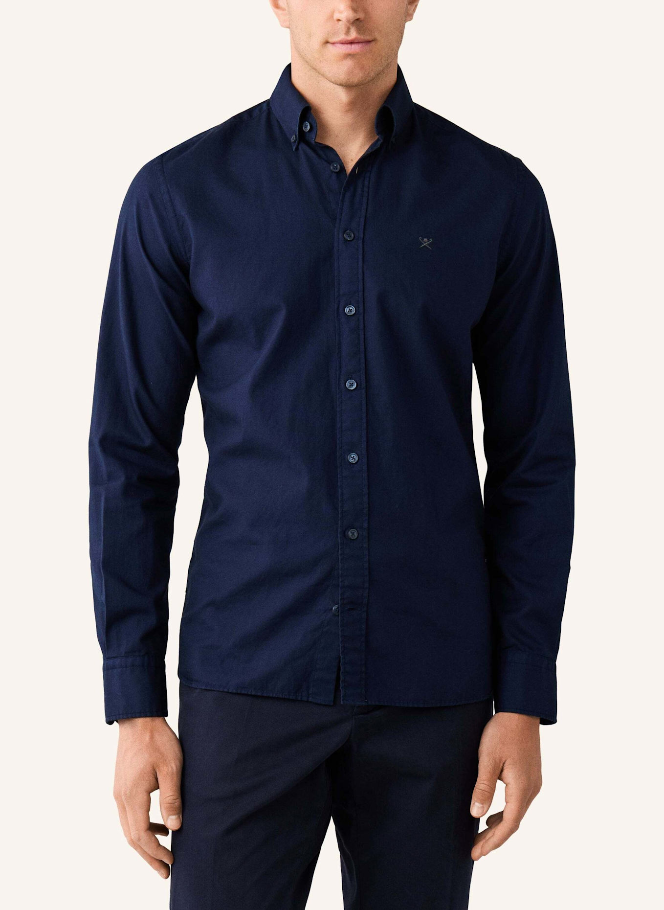HACKETT LONDON Freizeithemd ESS GMT DYED OXFORD: BLAU
