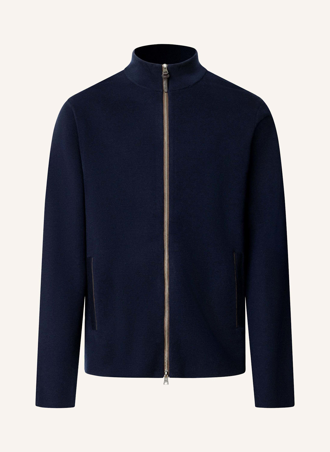 HACKETT LONDON Pullover MILANO FZIP: BLAU