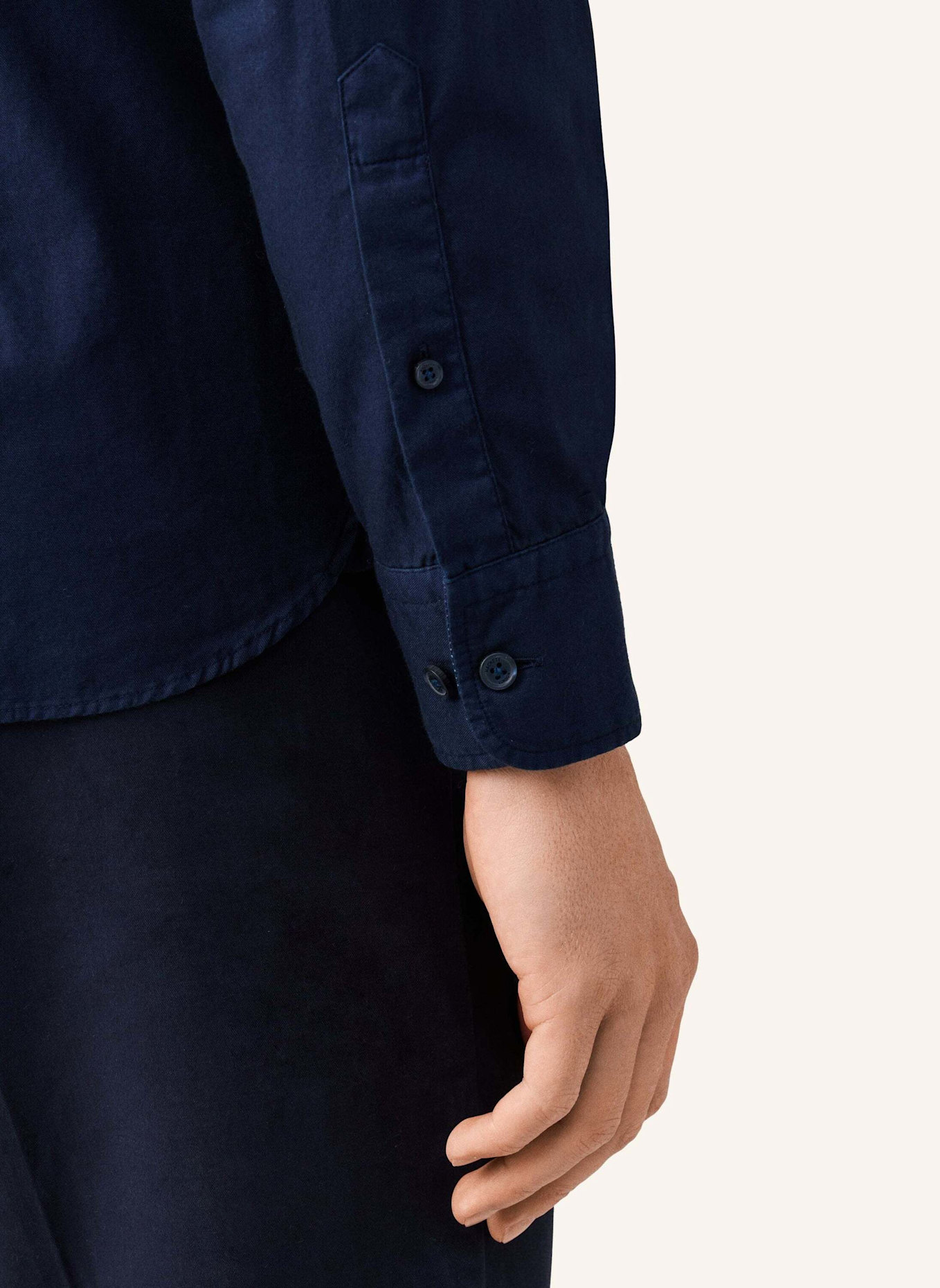 HACKETT LONDON Freizeithemd ESS GMT DYED OXFORD: BLAU