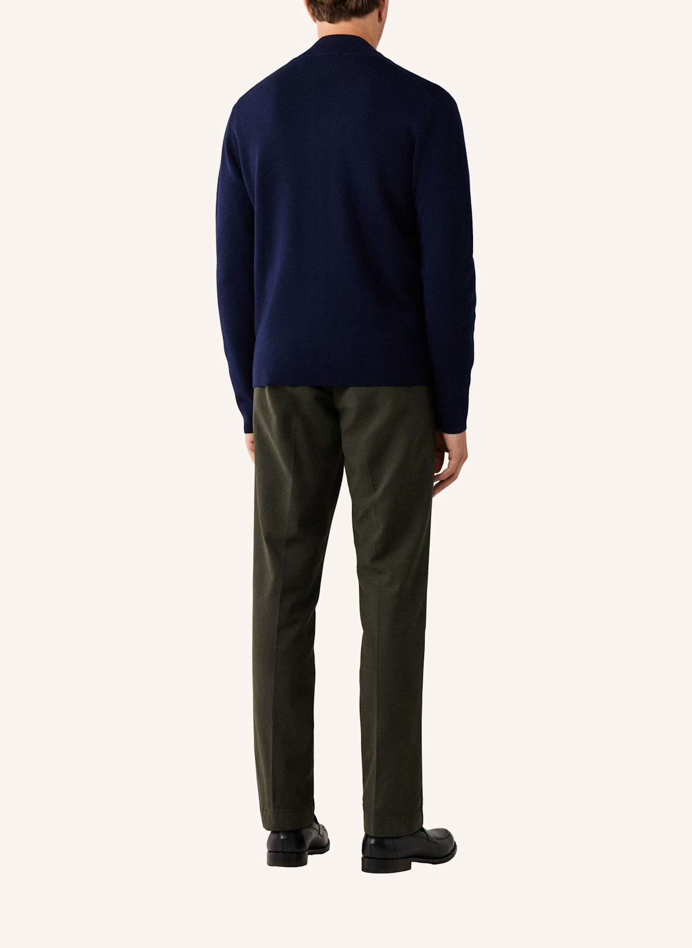 HACKETT LONDON Pullover MILANO FZIP: BLAU