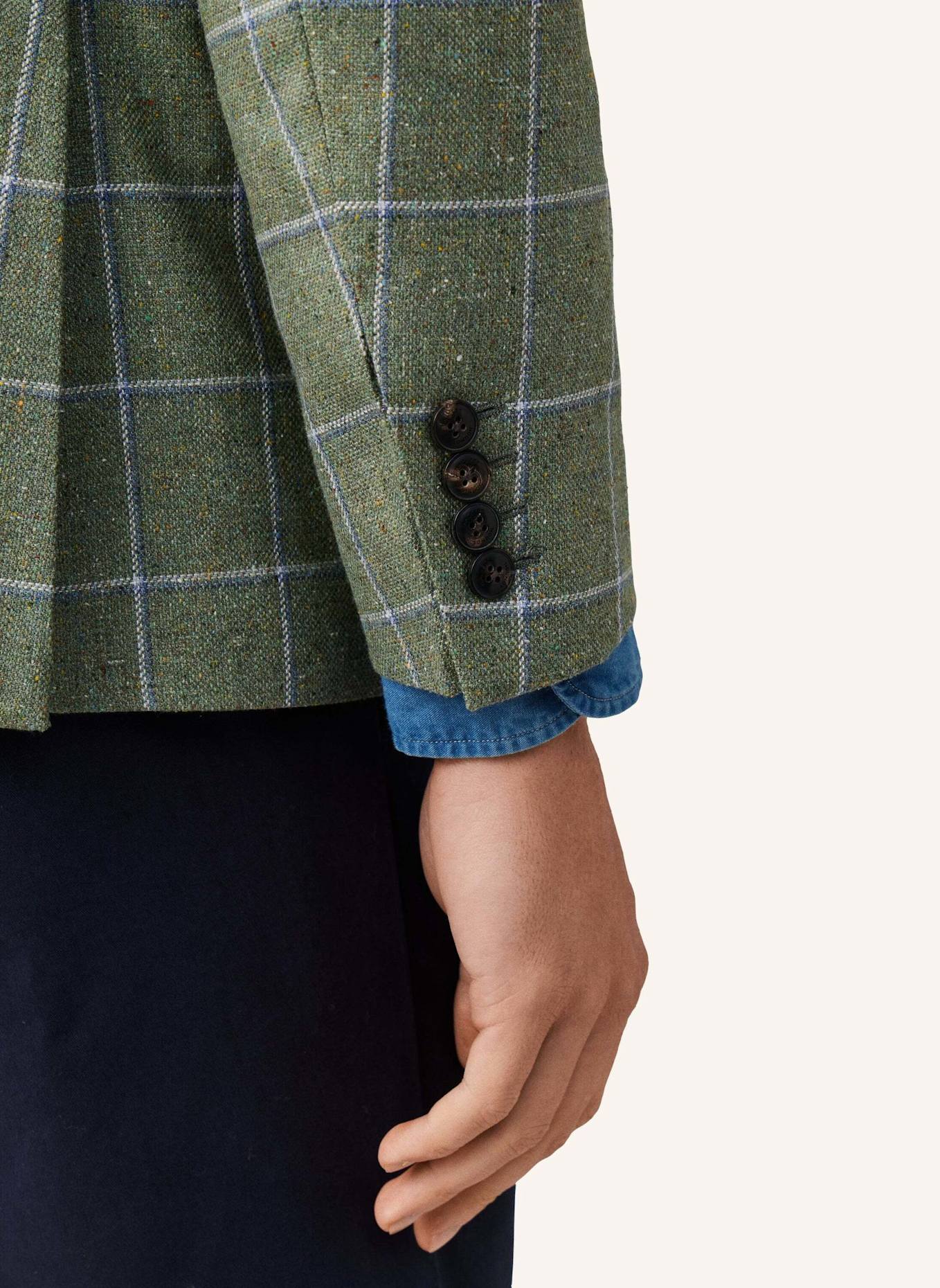 HACKETT LONDON Sakko SILK WOOL WPANE: GRÜN
