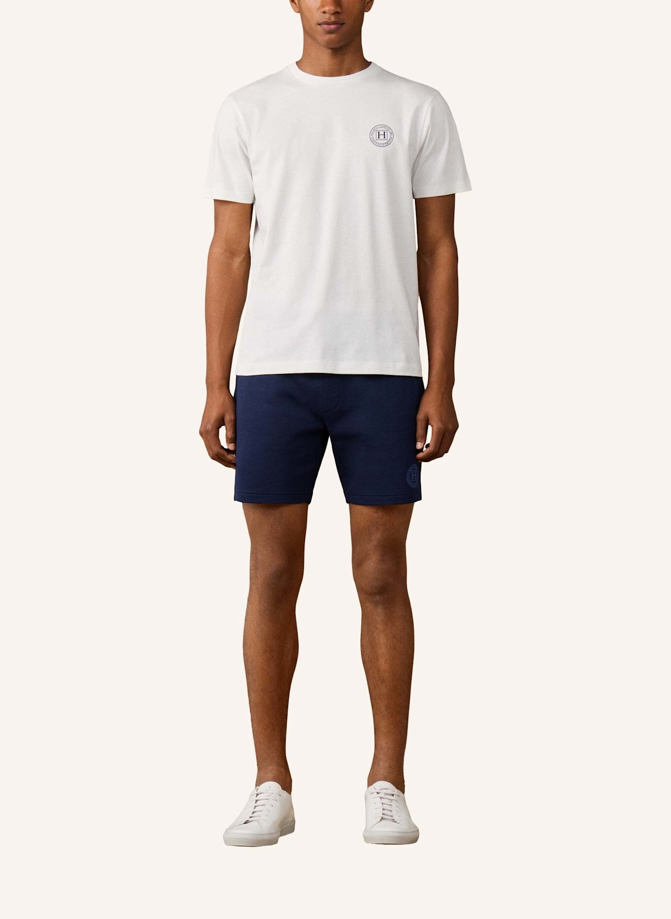 HACKETT LONDON T-Shirt HERITAGE H TEE: CREME