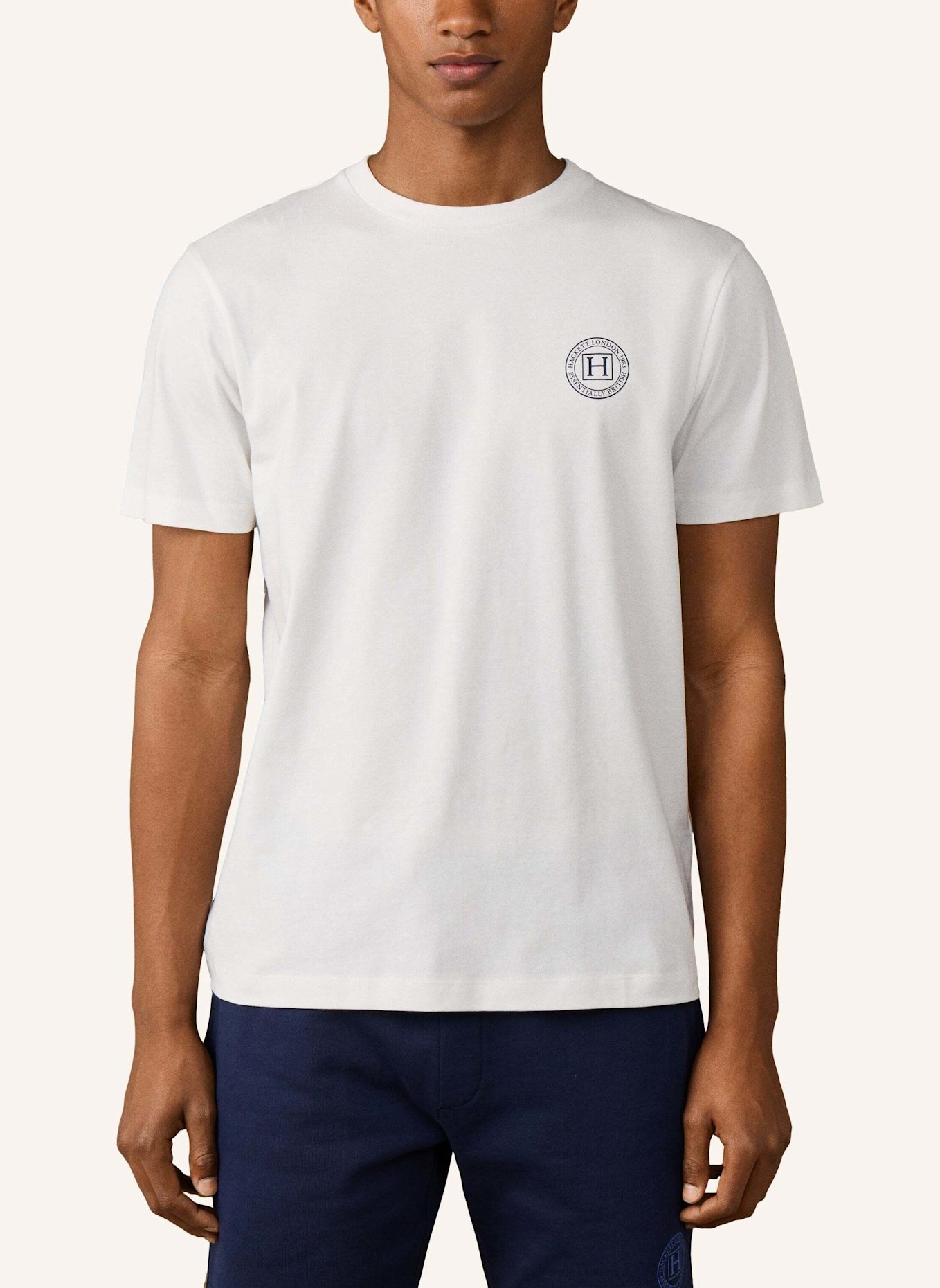 HACKETT LONDON T-Shirt HERITAGE H TEE: CREME
