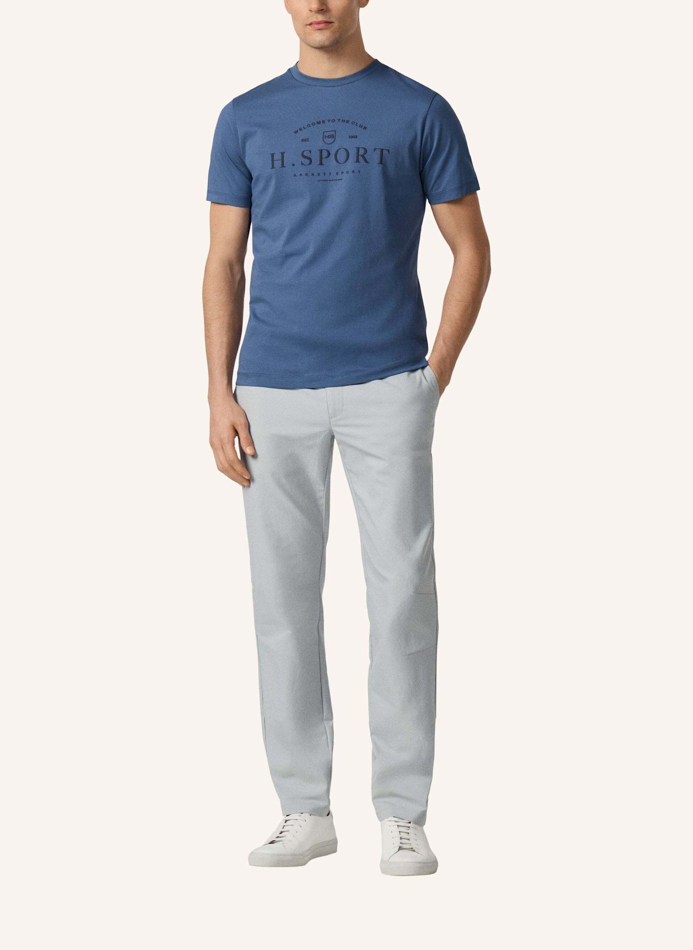 HACKETT LONDON T-Shirt HS SCRIPT TEE: BLAU