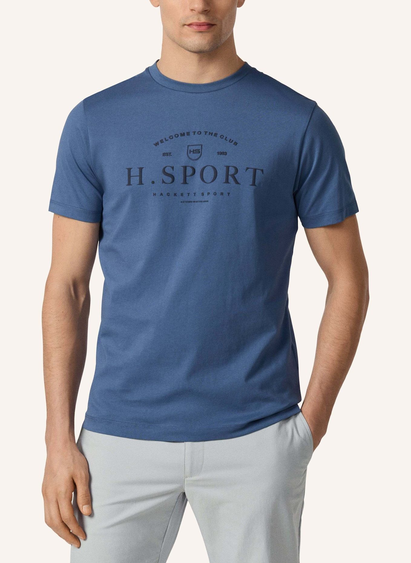 HACKETT LONDON T-Shirt HS SCRIPT TEE: BLAU