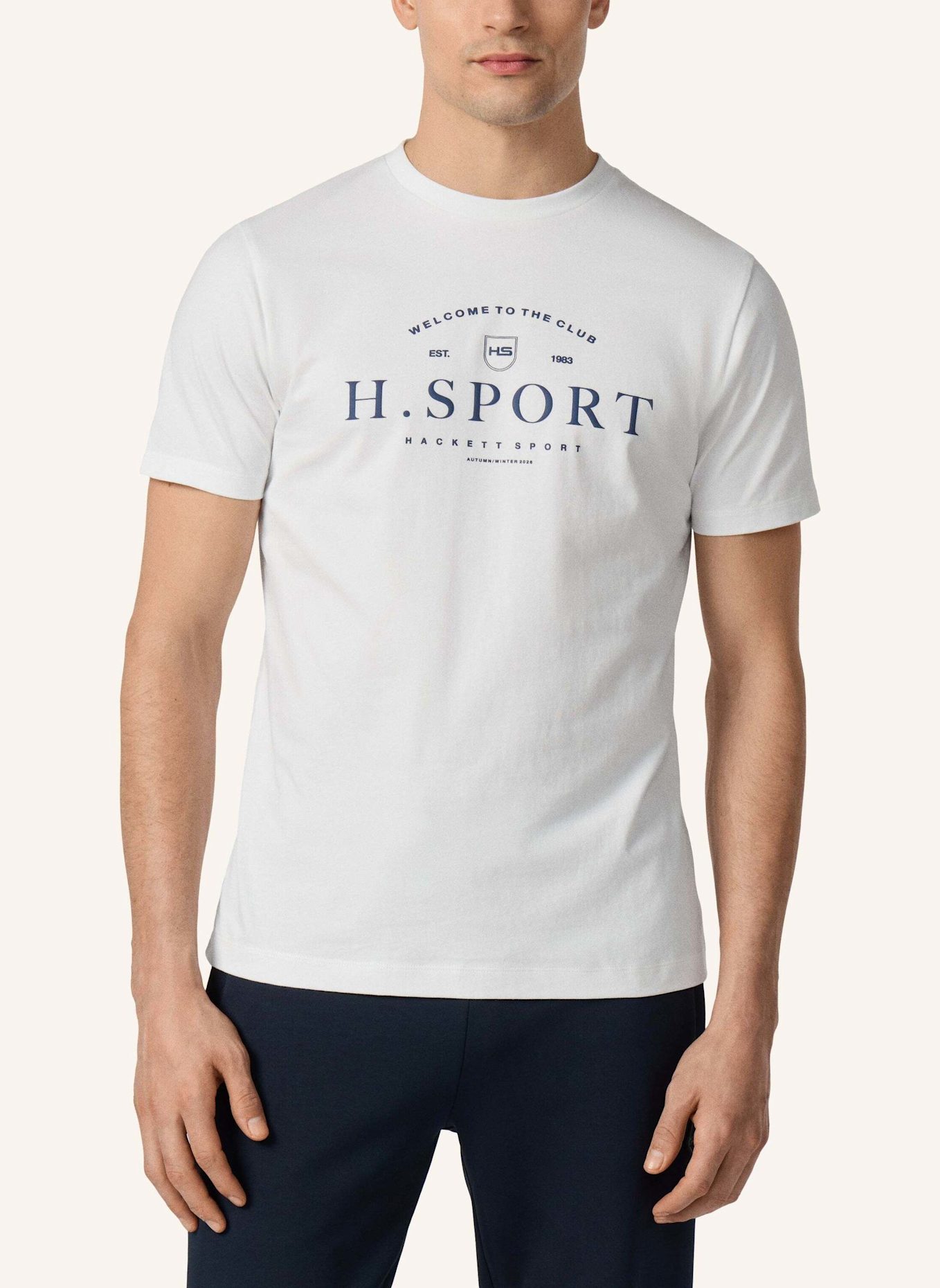 HACKETT LONDON T-Shirt HS SCRIPT TEE: WEISS
