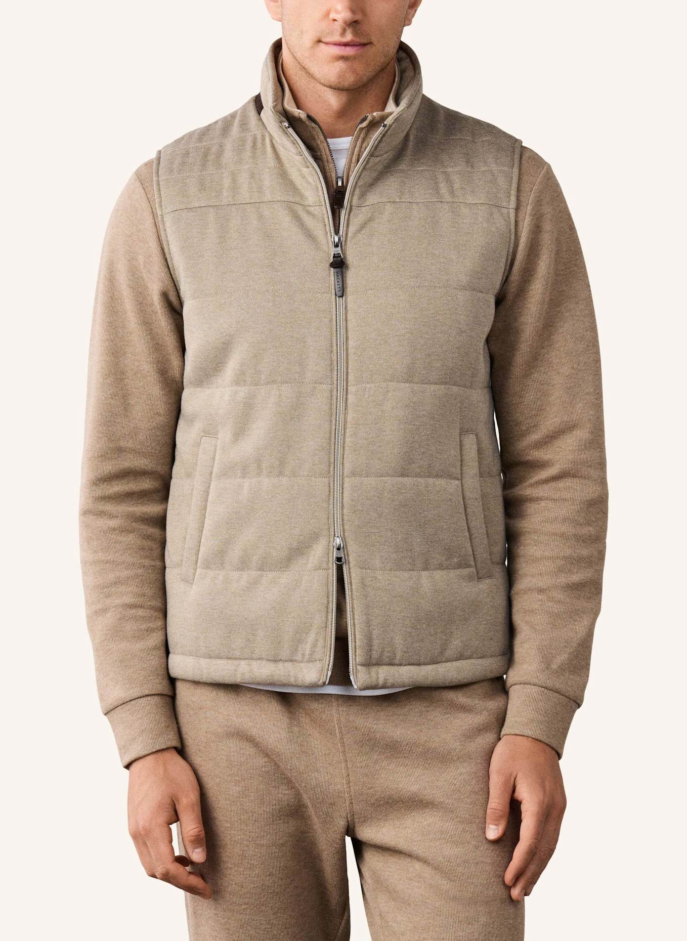 HACKETT LONDON Gilet TTVL JERSEY GILET: BEIGE