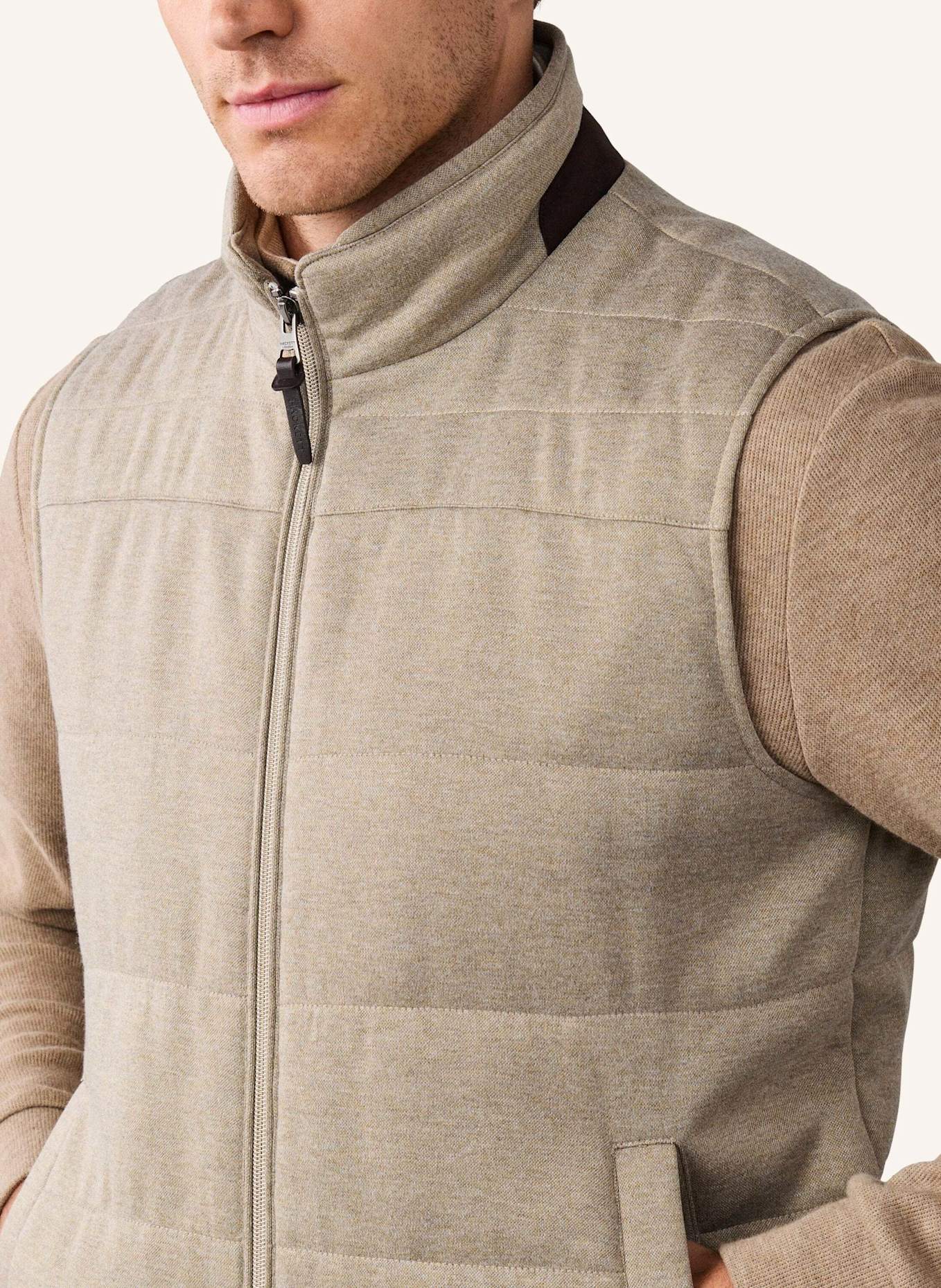 HACKETT LONDON Gilet TTVL JERSEY GILET: BEIGE