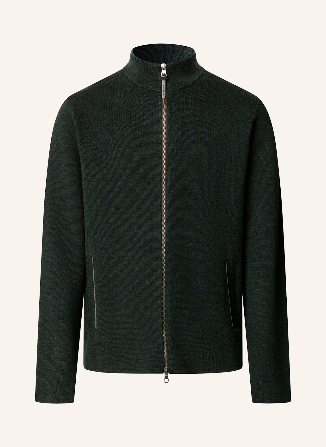 HACKETT LONDON Pullover MILANO FZIP: GRÜN