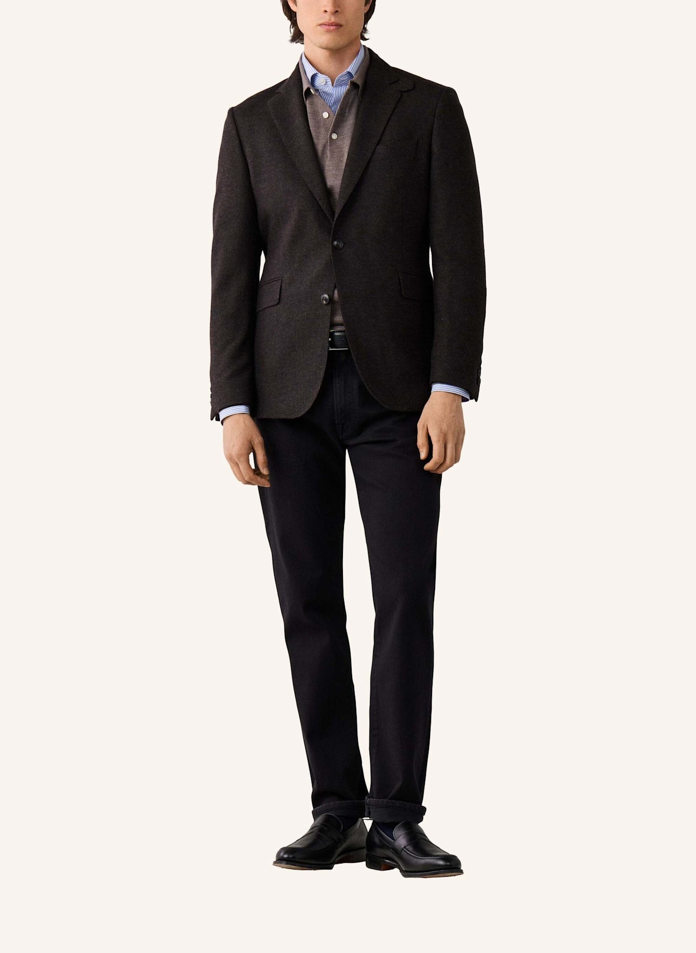 HACKETT LONDON Sakko WOOL HBONE JKT: BRAUN