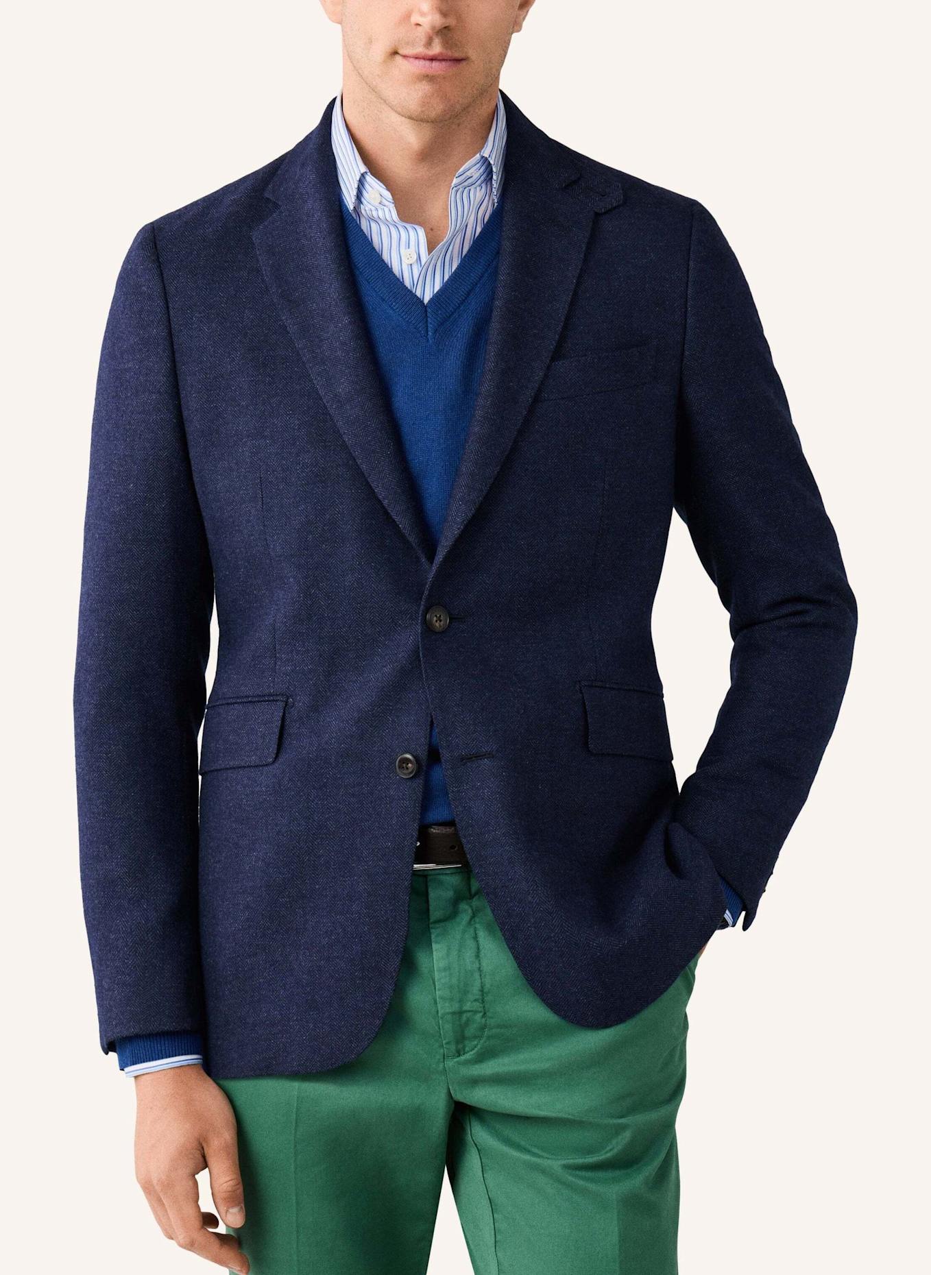 HACKETT LONDON Sakko WOOL HBONE JKT: BLAU