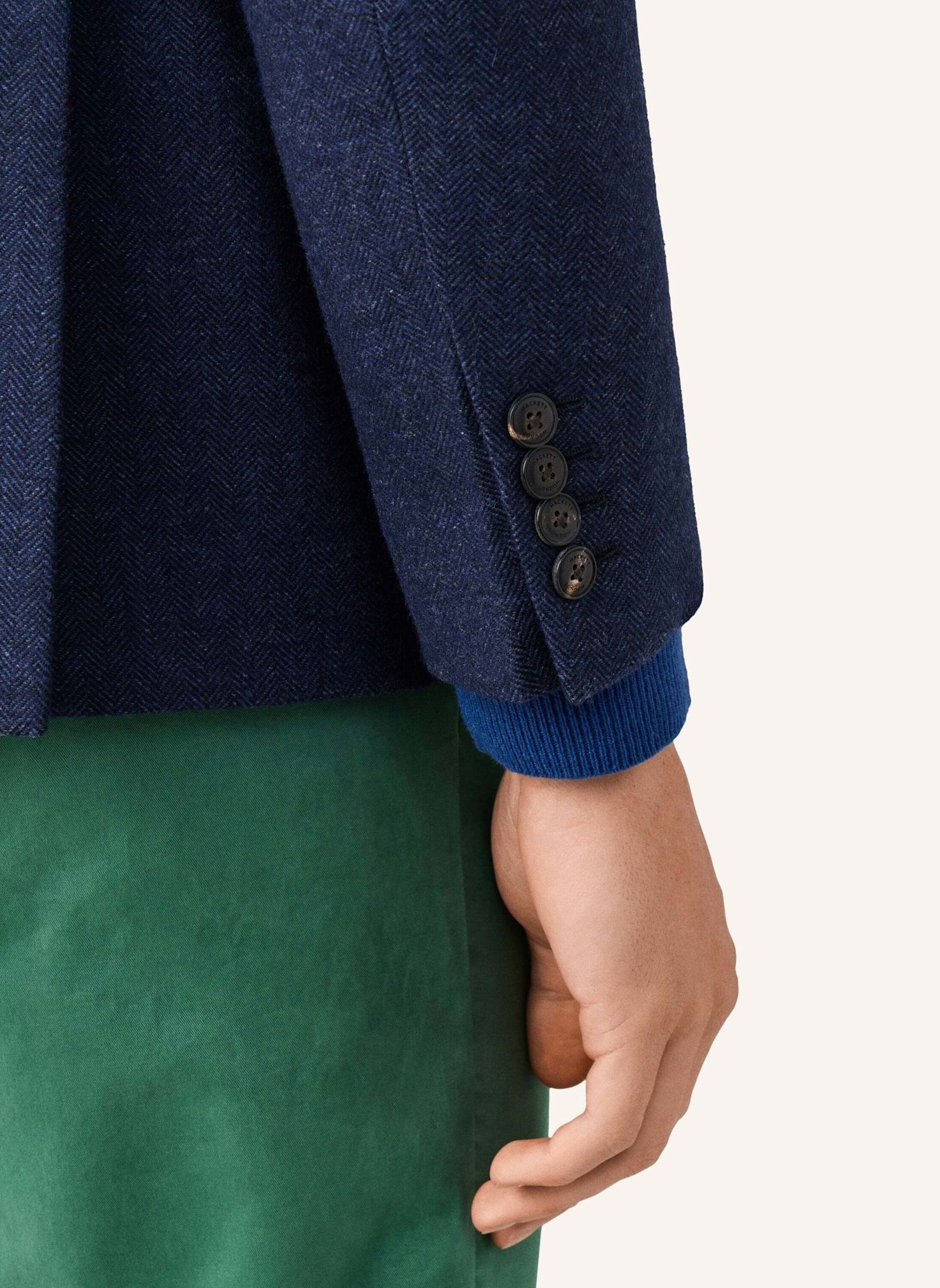 HACKETT LONDON Sakko WOOL HBONE JKT: BLAU