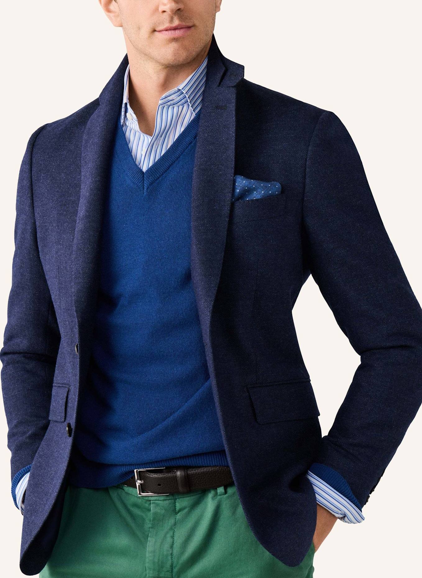 HACKETT LONDON Sakko WOOL HBONE JKT: BLAU