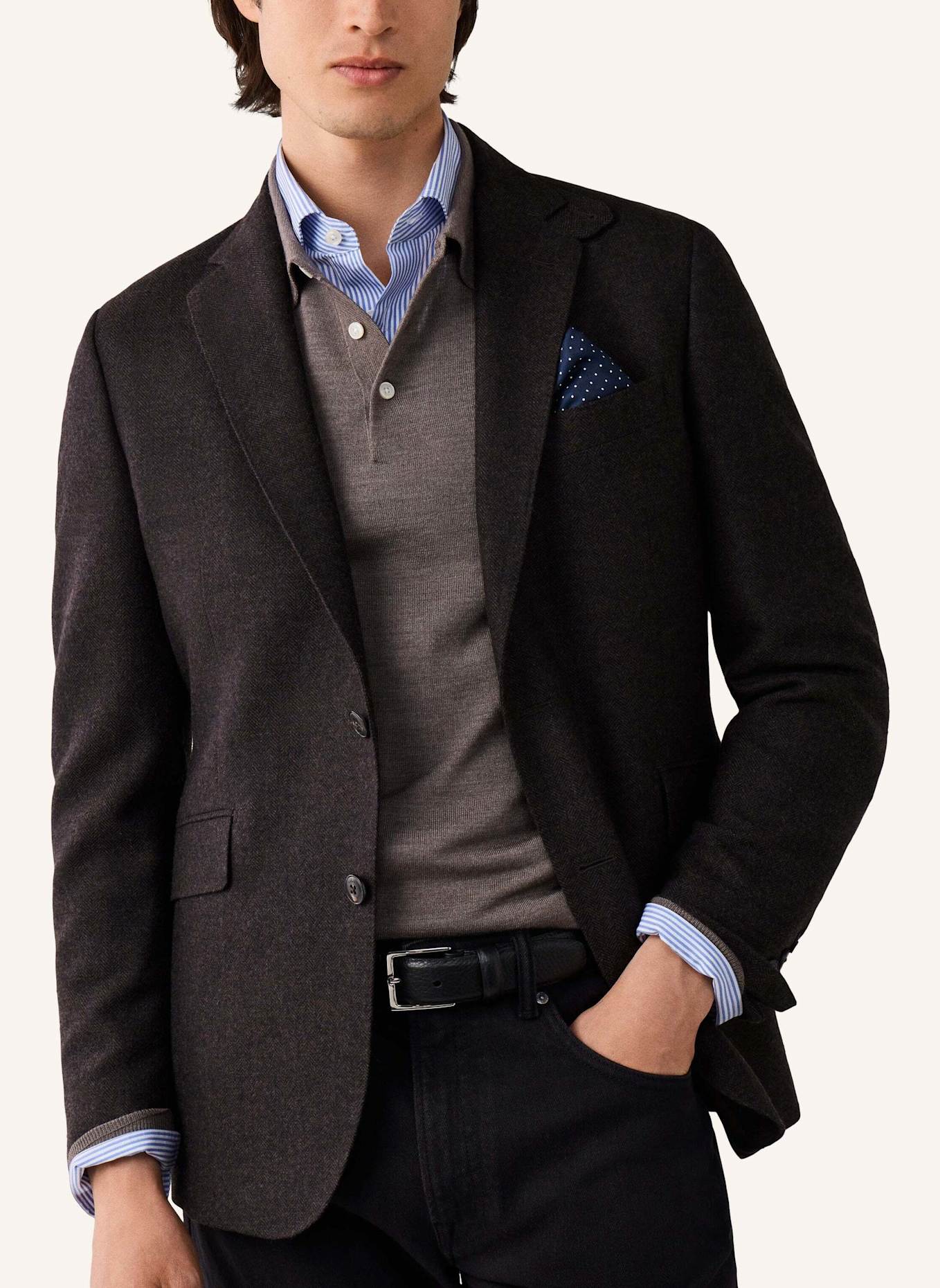 HACKETT LONDON Sakko WOOL HBONE JKT: BRAUN