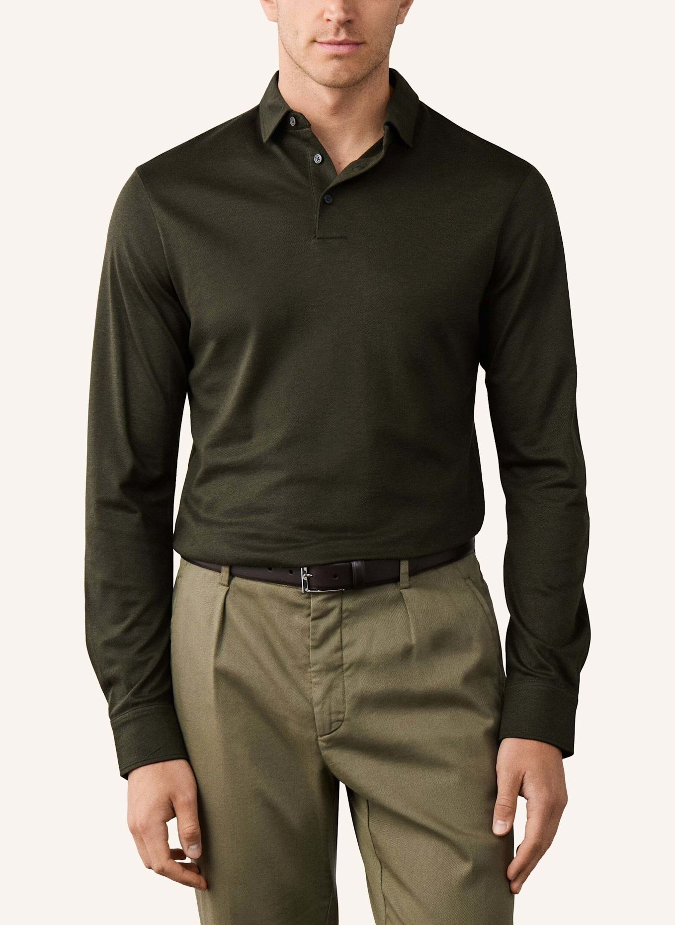 HACKETT LONDON Poloshirt TTVL PIQUE POLO LS: GRÜN
